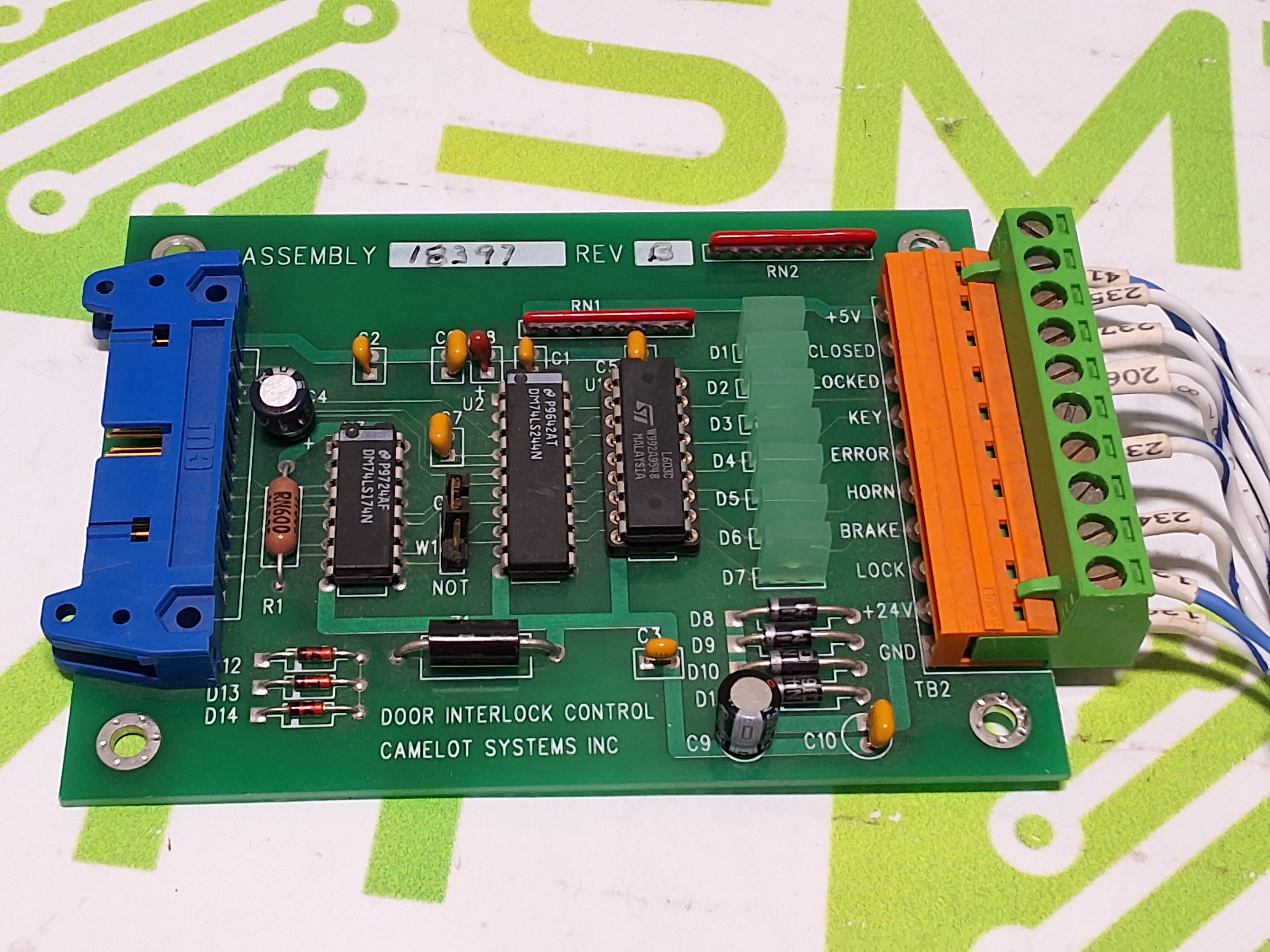 Used CAMELOT SYSTEMS 18397 DOOR INTERLOCK CONTROL BOARD