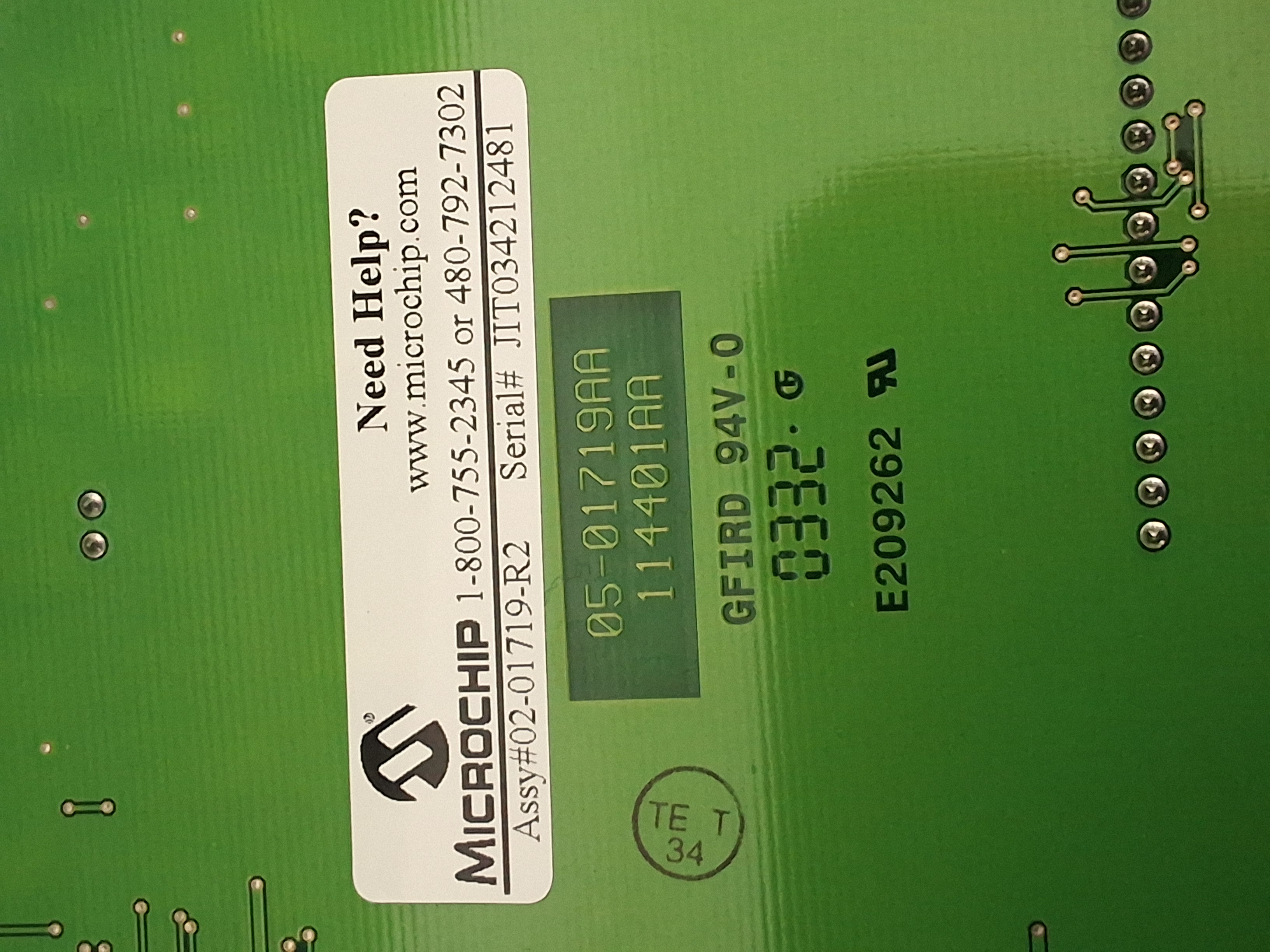 Used MICROCHIP 02-01719 dsPICDEM 1.1 DEVELOPMENT BOARD 05-01719AA ASSY# 02-01719-R2