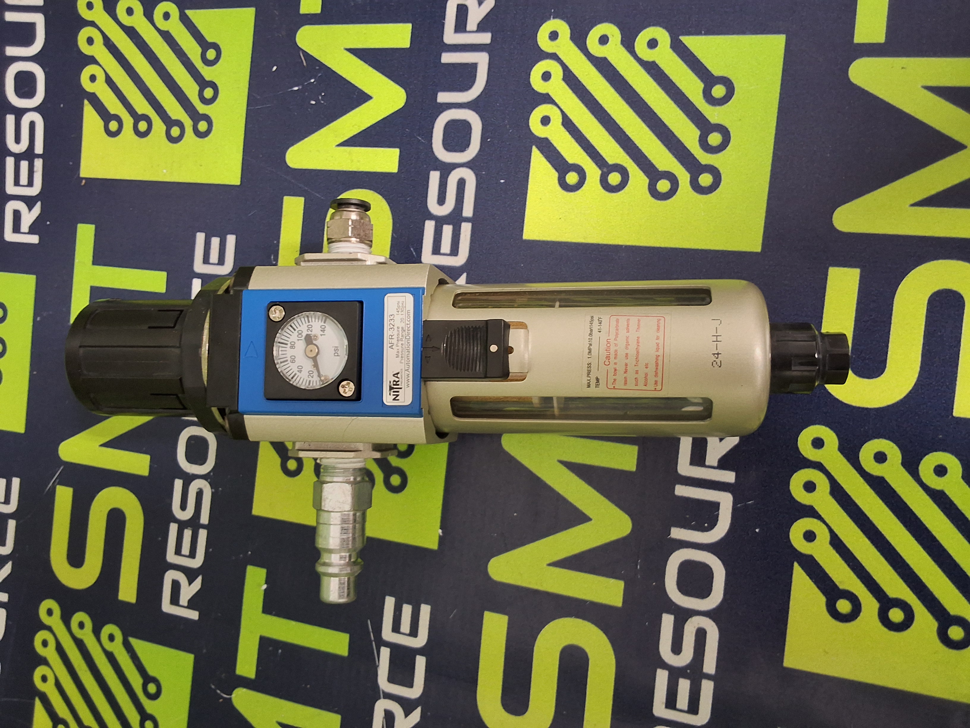 Used NITRA PNEUMATICS AFR-3233 FILTER REGULATOR