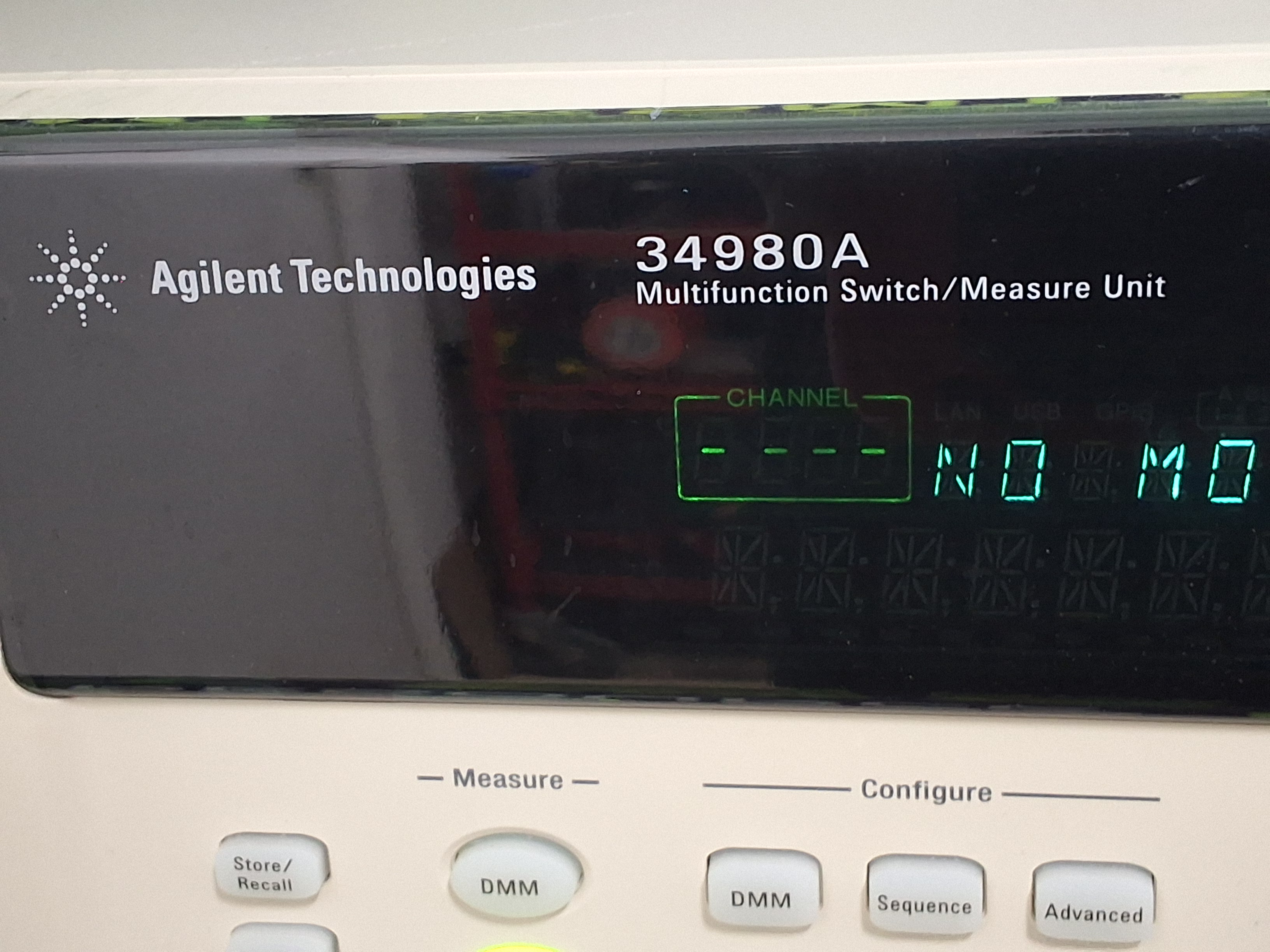 Used AGILENT / KEYSIGHT 34980A MULTIFUNCTION SWITCH / MEASURE DATA ACQUISITION UNIT