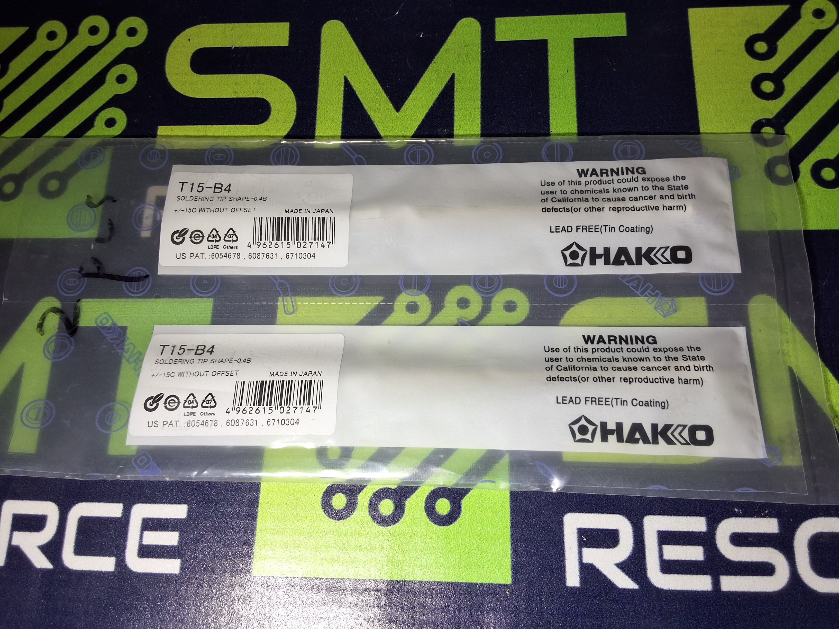 HAKKO T15-B4 SOLDERING TIP; CONICAL 0.4 x 5mm - BRAND NEW