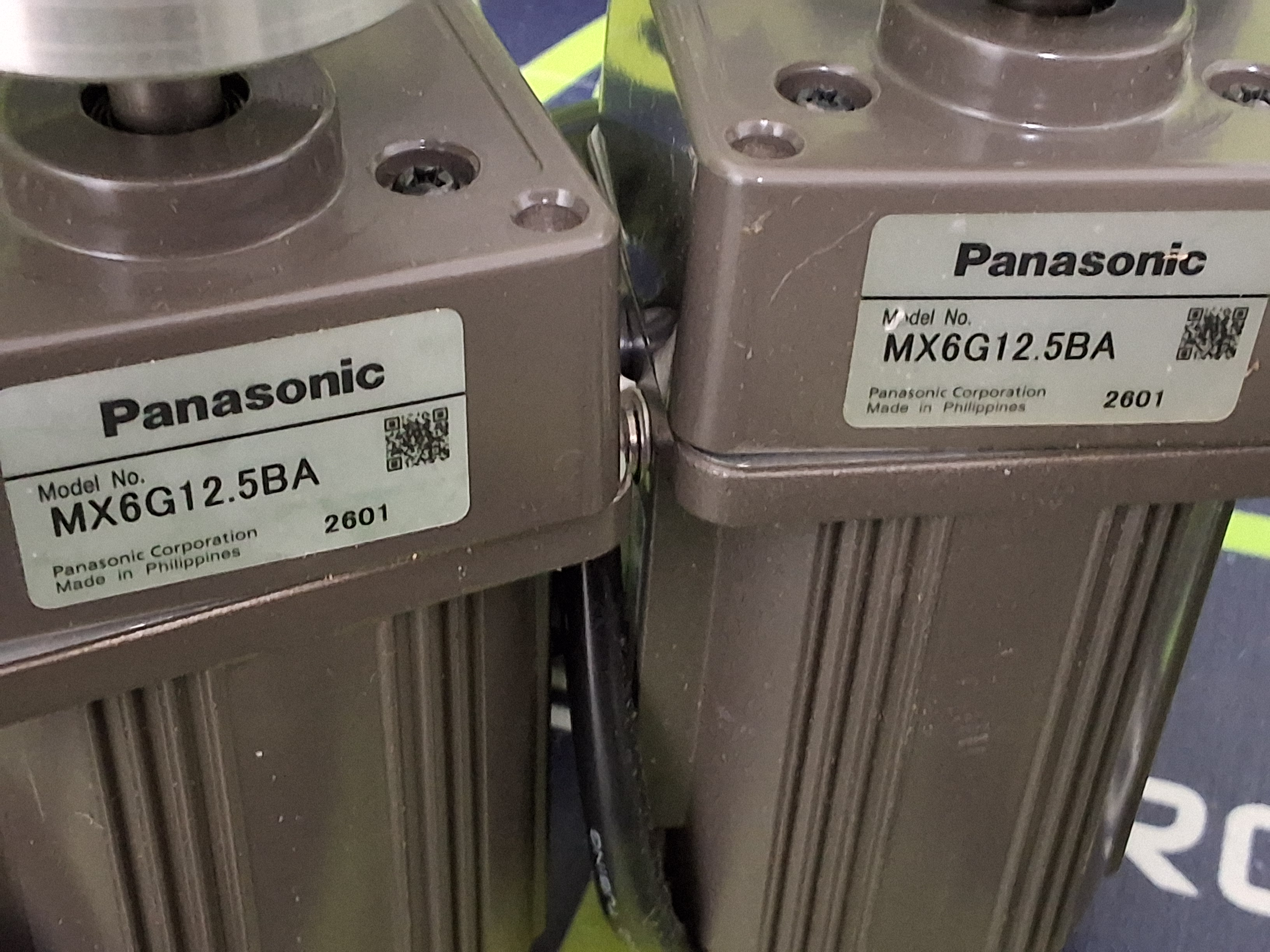 Used PANASONIC M61X6GV4GGA SINGLE PHASE INDUCTION MOTOR WITH PANASONIC MX6G12.5BA GEARHEAD