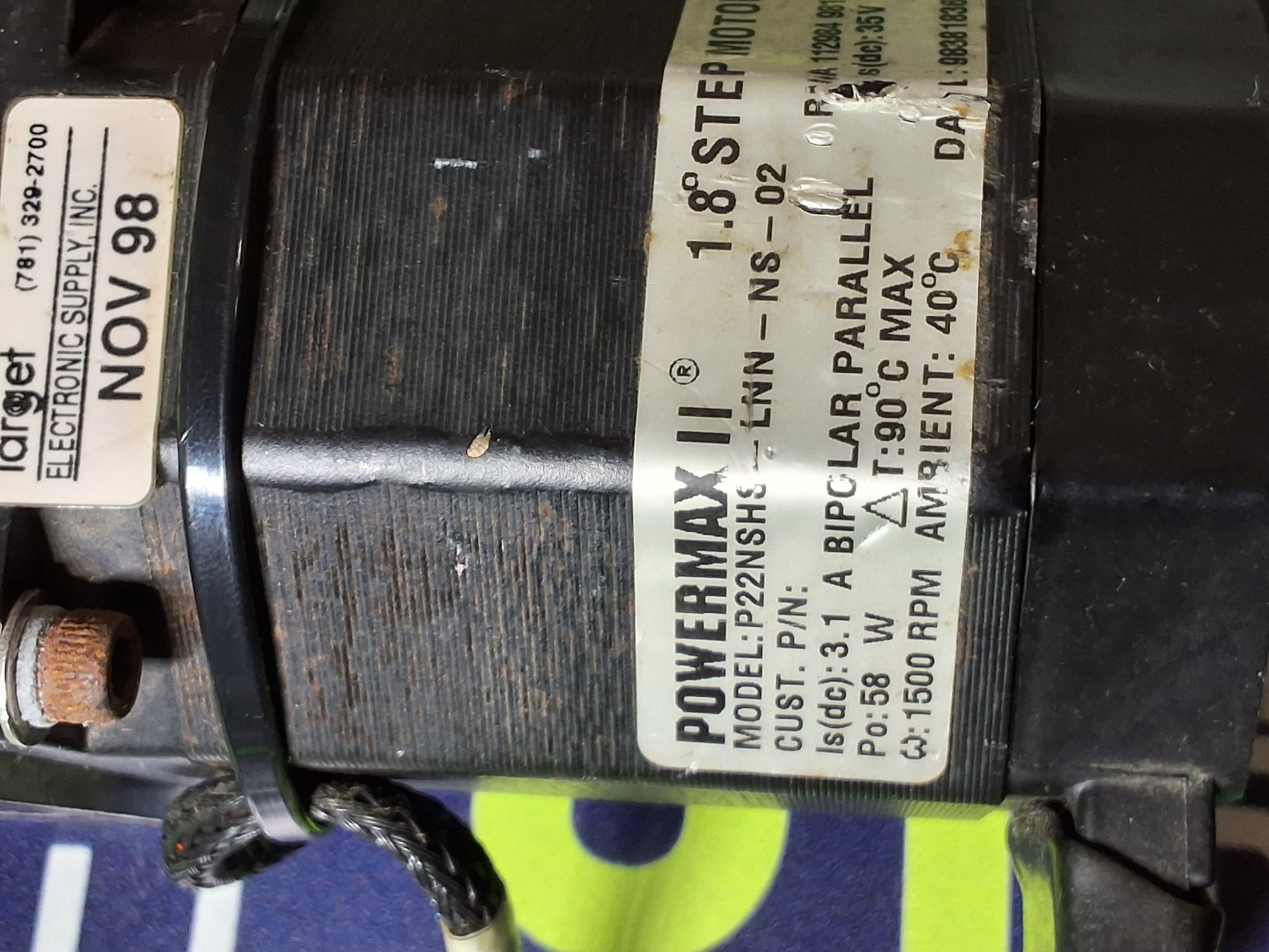 Used POWERMAX II P22NSHS-LNN-NS-02 STEP MOTOR