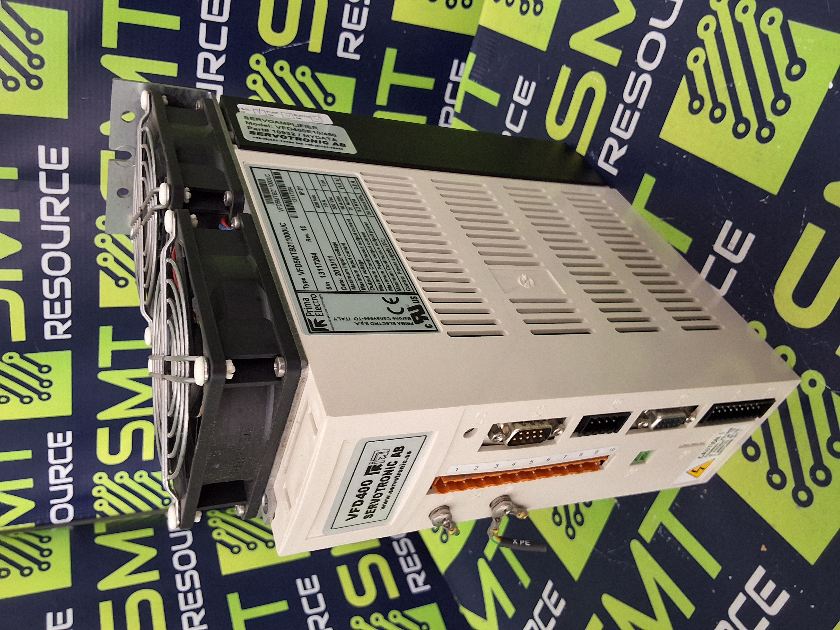 Used SERVOTRONIC VFD400E10/450 SERVO AMPLIFIER PN: 10932 / MYDATA VFD5MTB211000UC 