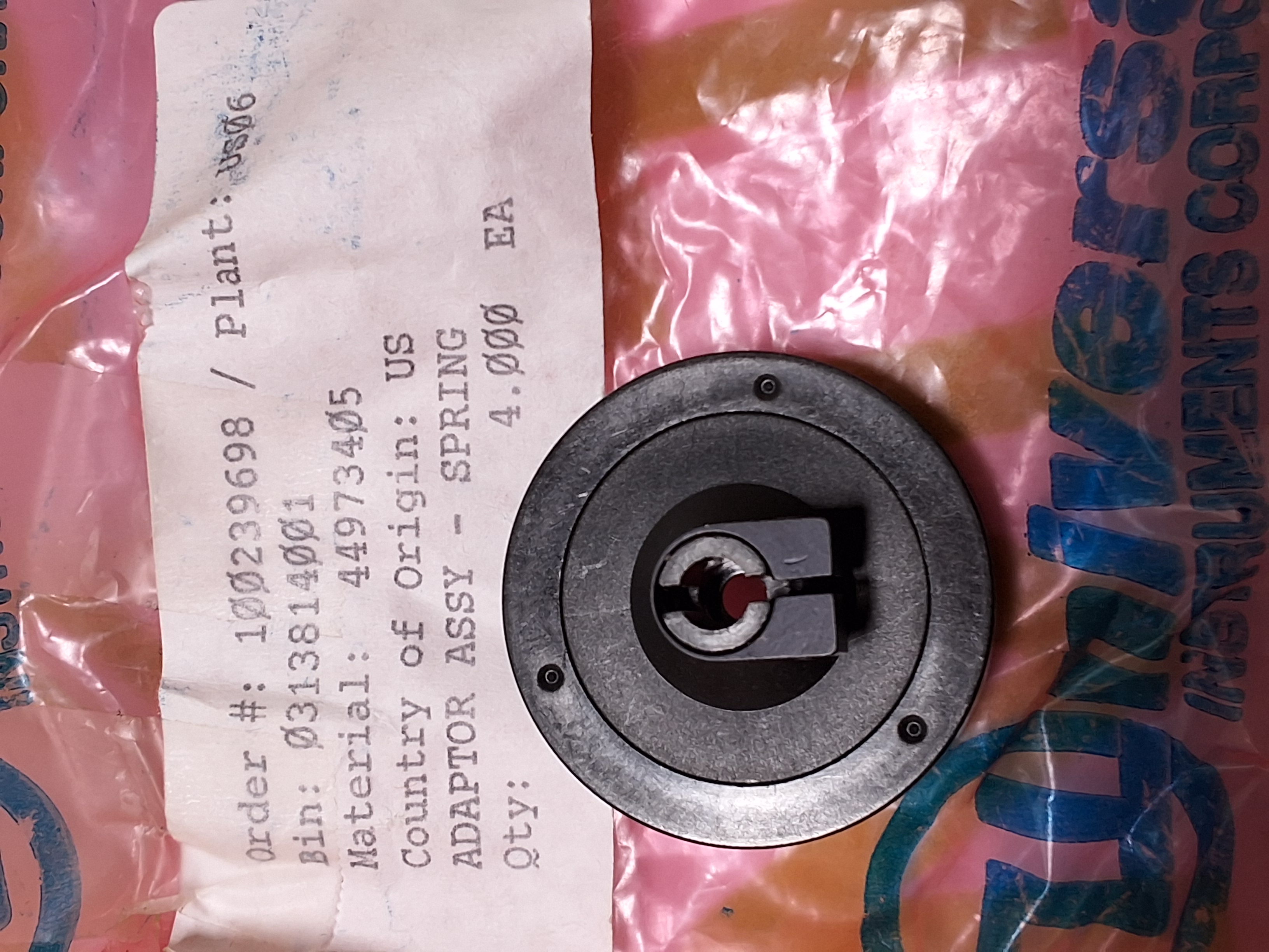 UNIVERSAL INSTRUMENTS 44973405 SPRING ADAPTOR ASSEMBLY 44973404 REV B - BRAND NEW