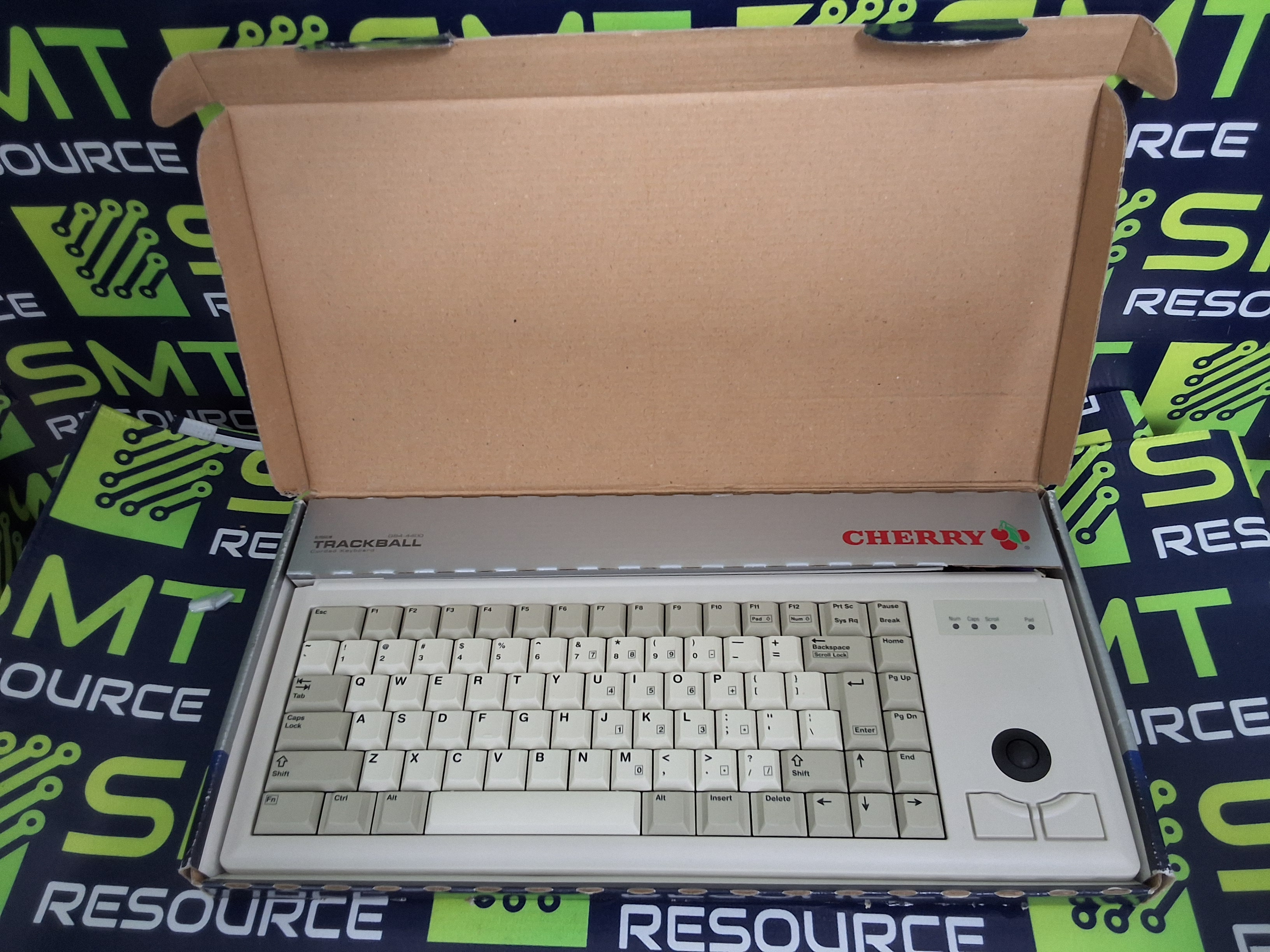 CHERRY G84-4400 ULTRASLIM KEYBOARD INTEGRATED TRACKBALL - BRAND NEW