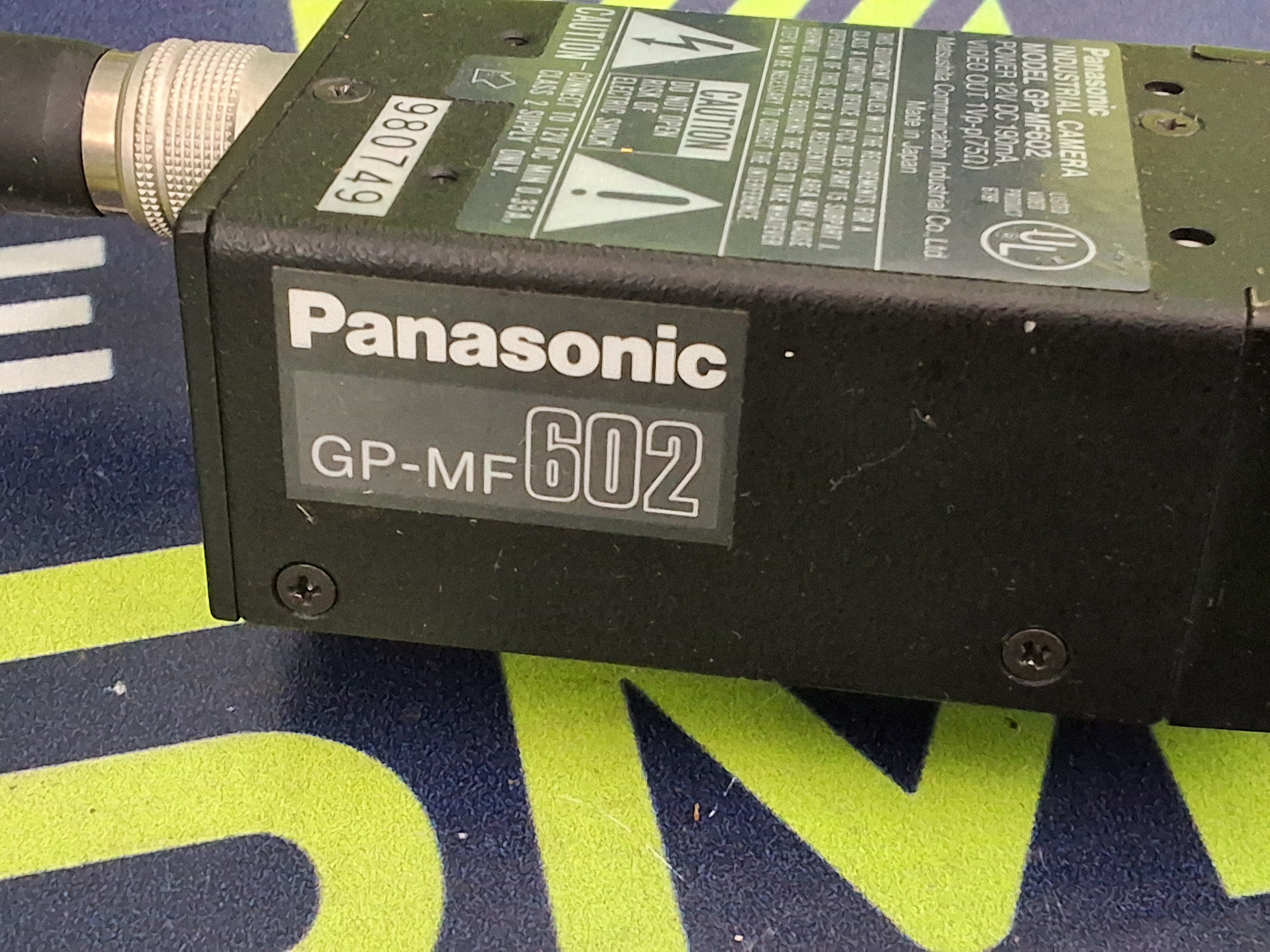 Used PANASONIC GP-MF602 INDUSTRIAL CCD CAMERA WITH CABLE 12VDC 190mA