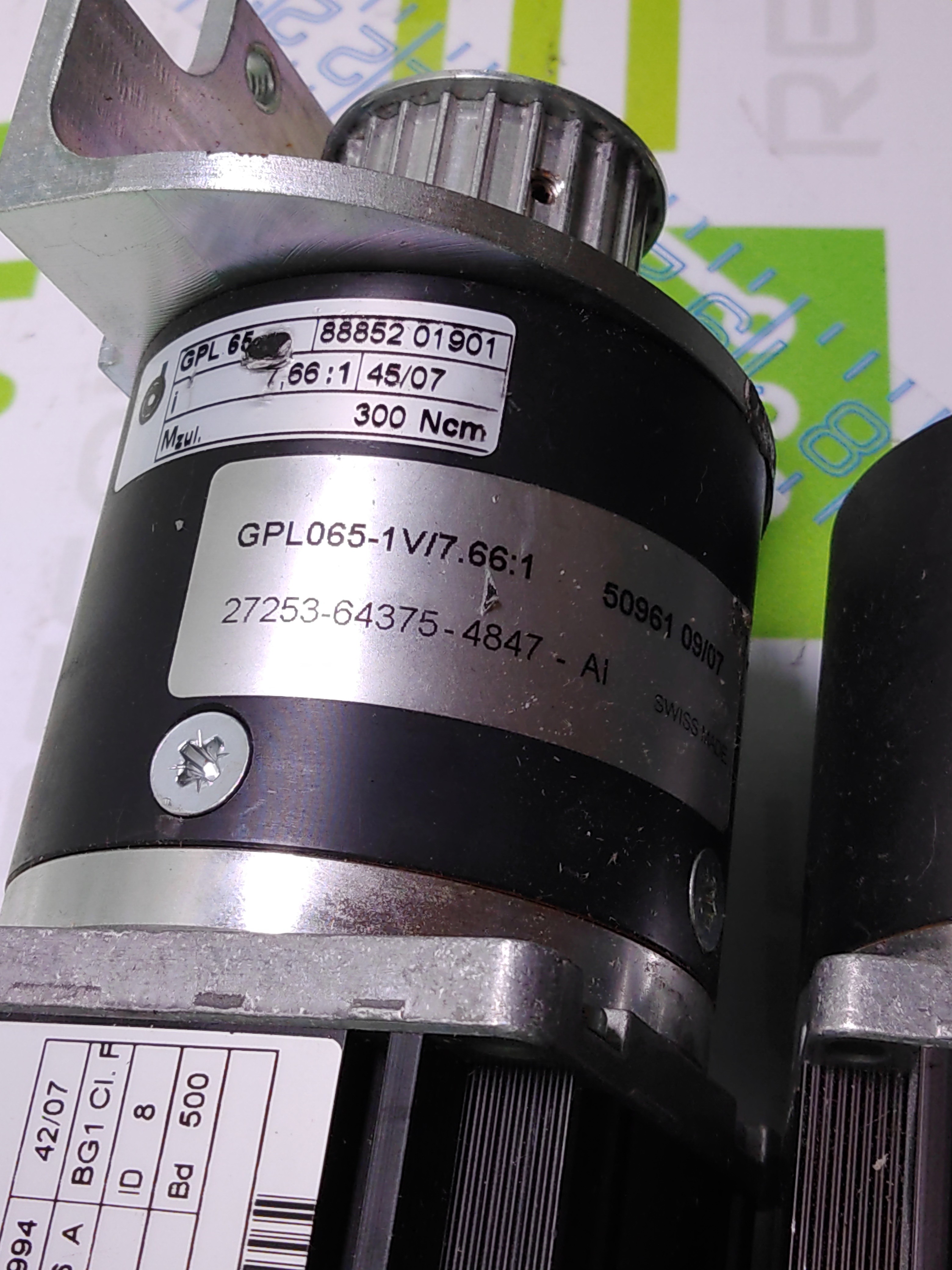 Used Dunkermotoren Bg65X50Ci Motor With Gpl65 Gear Reducer