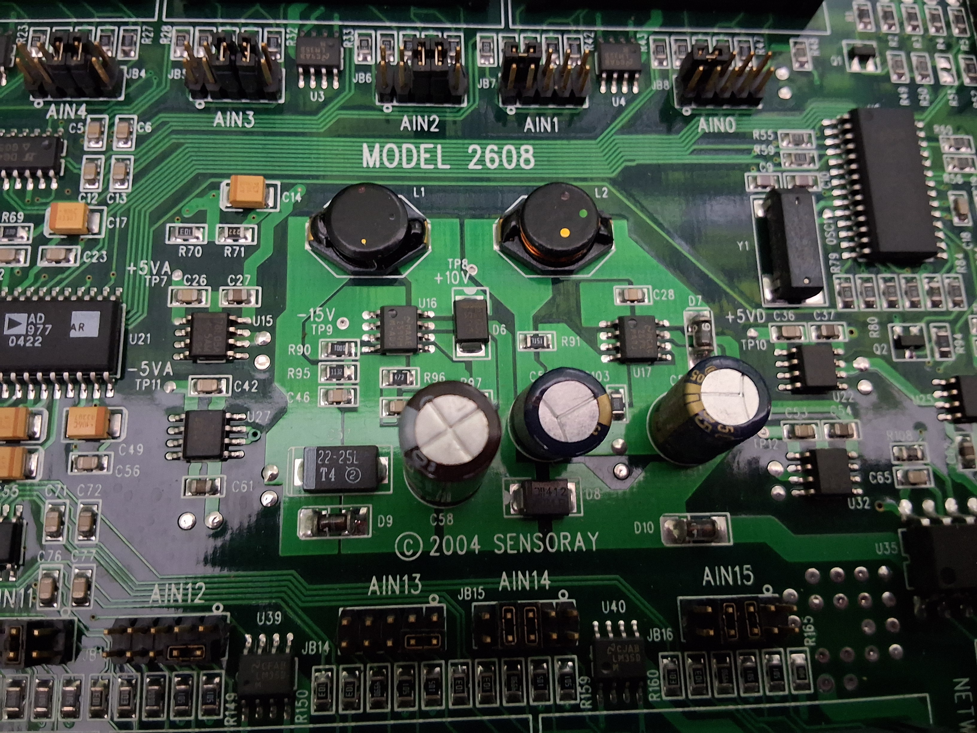 Used SENSORY MODEL 2608 I/O MODULE