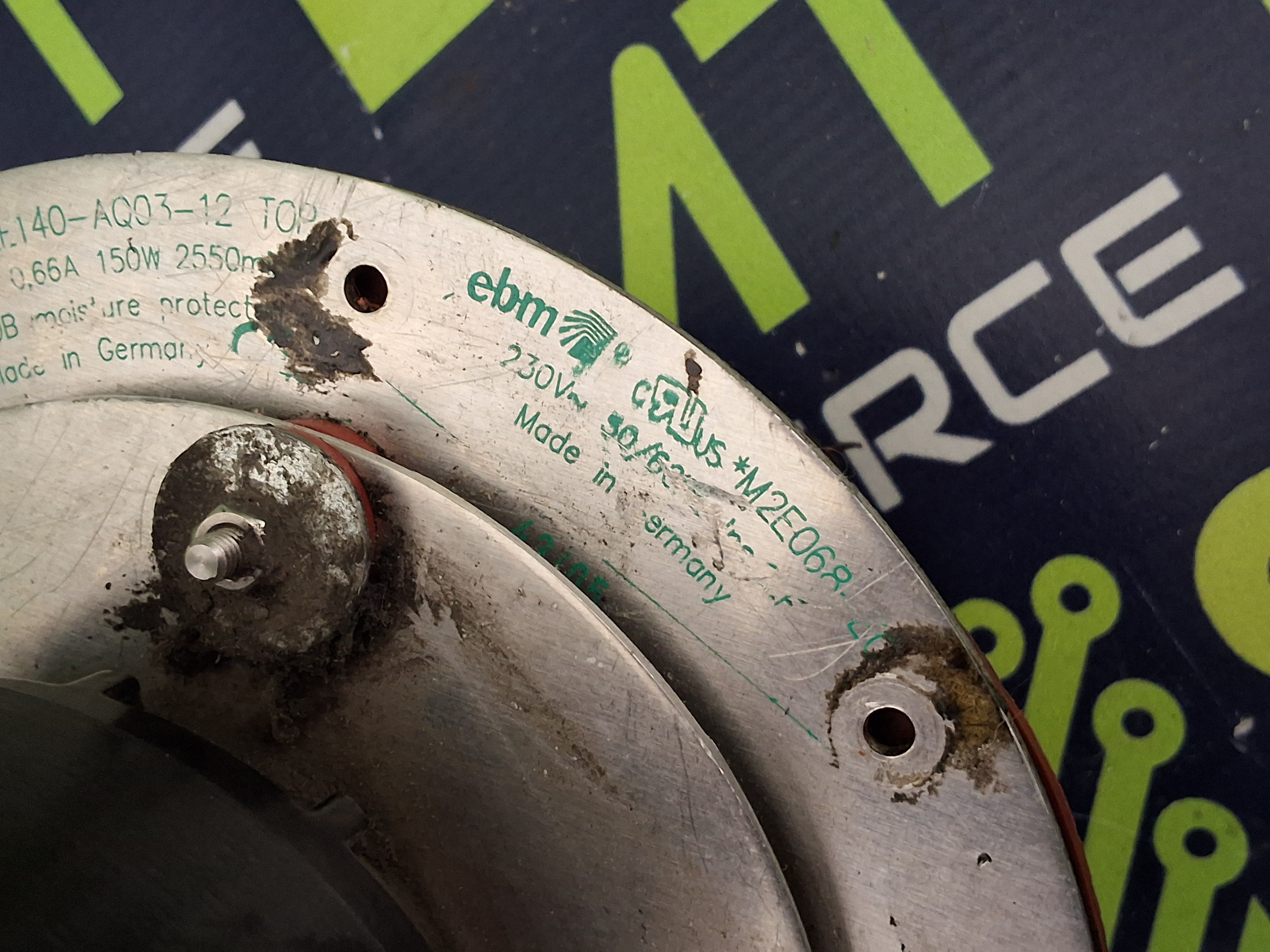 Used ELECTROVERT EBMPAPST R2E140-AQ03-12 SPEEDLINE BLOWER MOTOR 