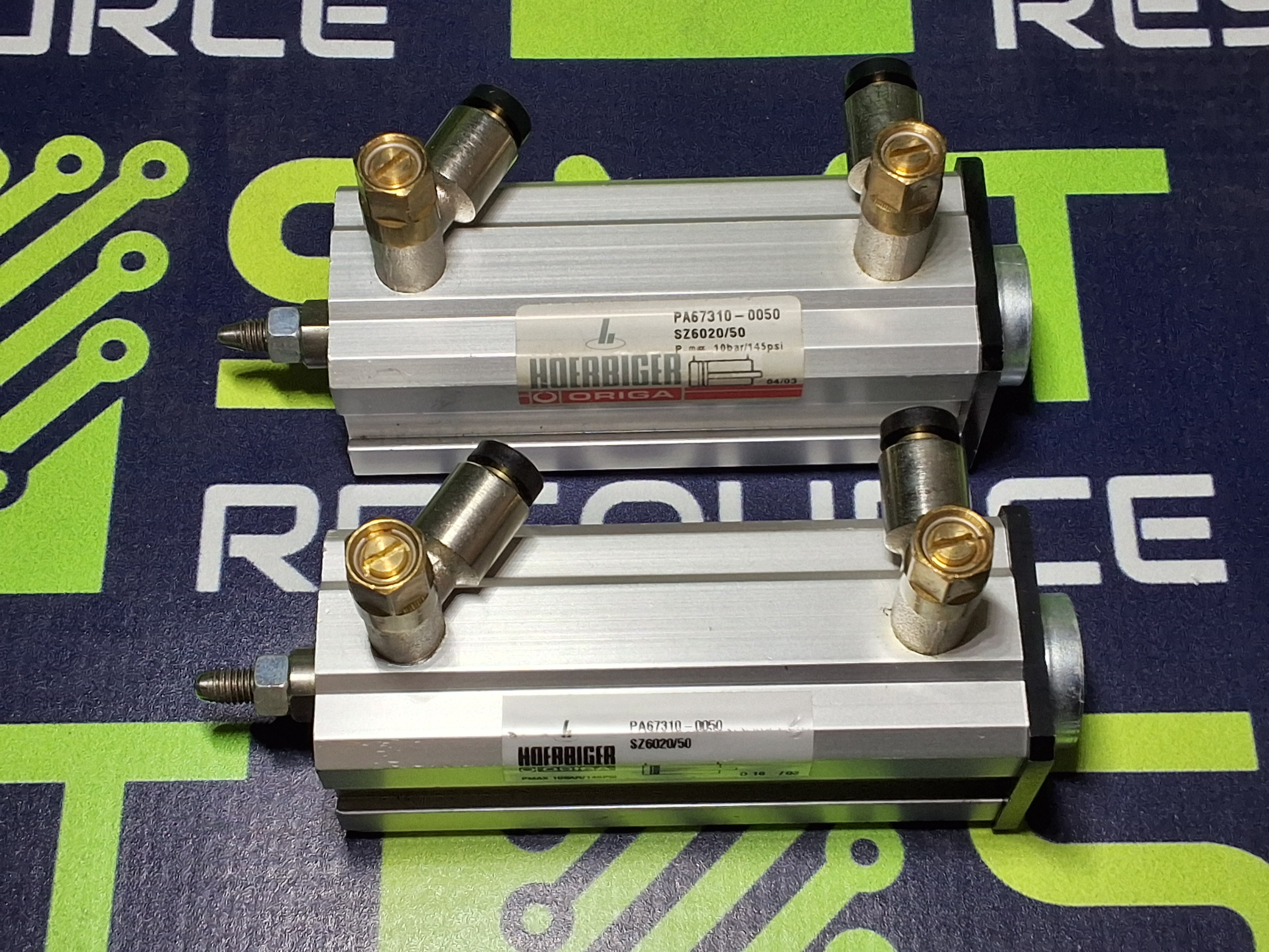 Used HOERBIGER ORIGA PA67310-0050 CYLINDER Pmax: 10bar/145psi 