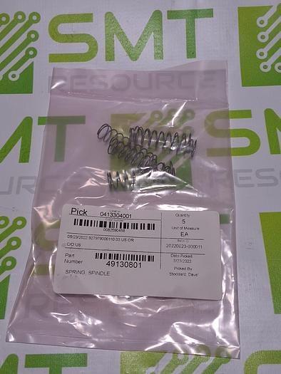 UNIVERSAL INSTRUMENTS 49130801 SPINDLE SPRING - LOT OF 5 - BRAND NEW