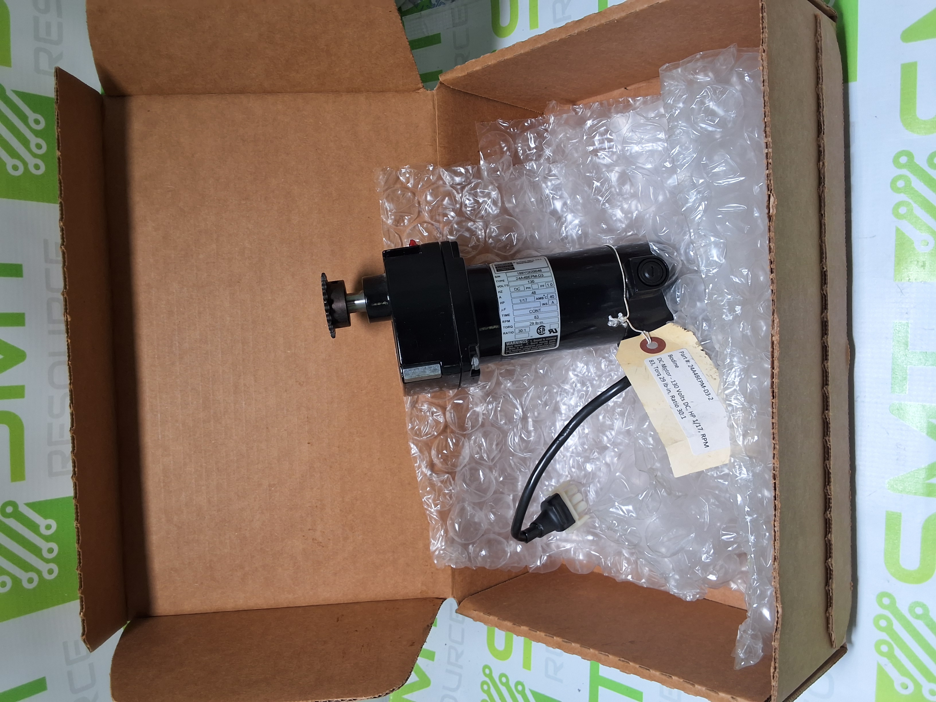 Used BODINE 24A4BEPM-D3 DC GEAR MOTOR