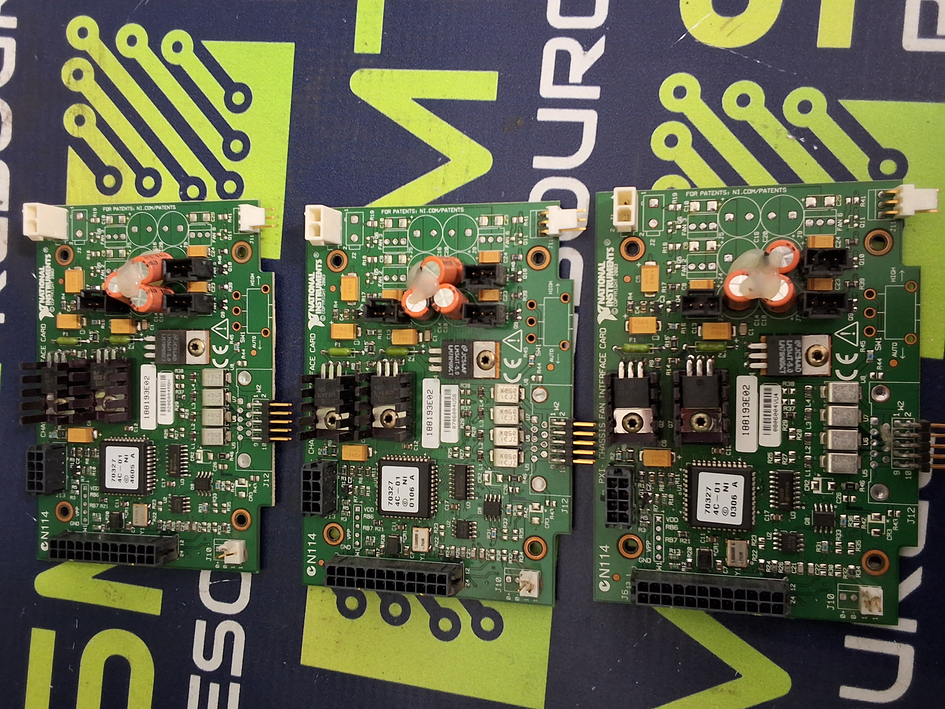 Used NATIONAL INSTRUMENTS 188195C-01 PXI CHASSIS FAN INTERFACE CARD 188193E02