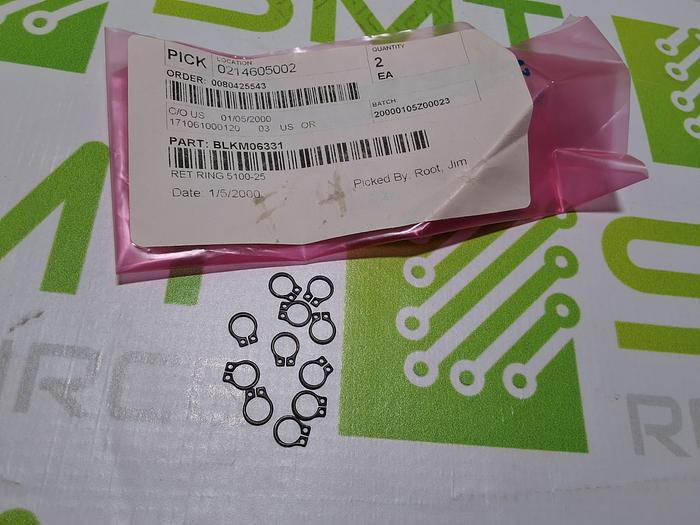 UNIVERSAL INSTRUMENTS BLKM06331 RET RING 5100-25 - LOT OF 13 - NEW