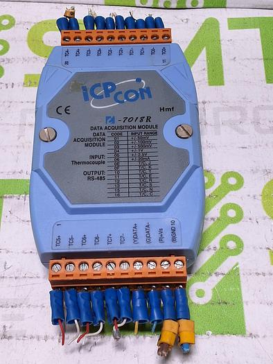 Used ICP CON I-7018R 8 CHANNEL VOLTAGE CURRENT THRERMOCOUPLE MODULE