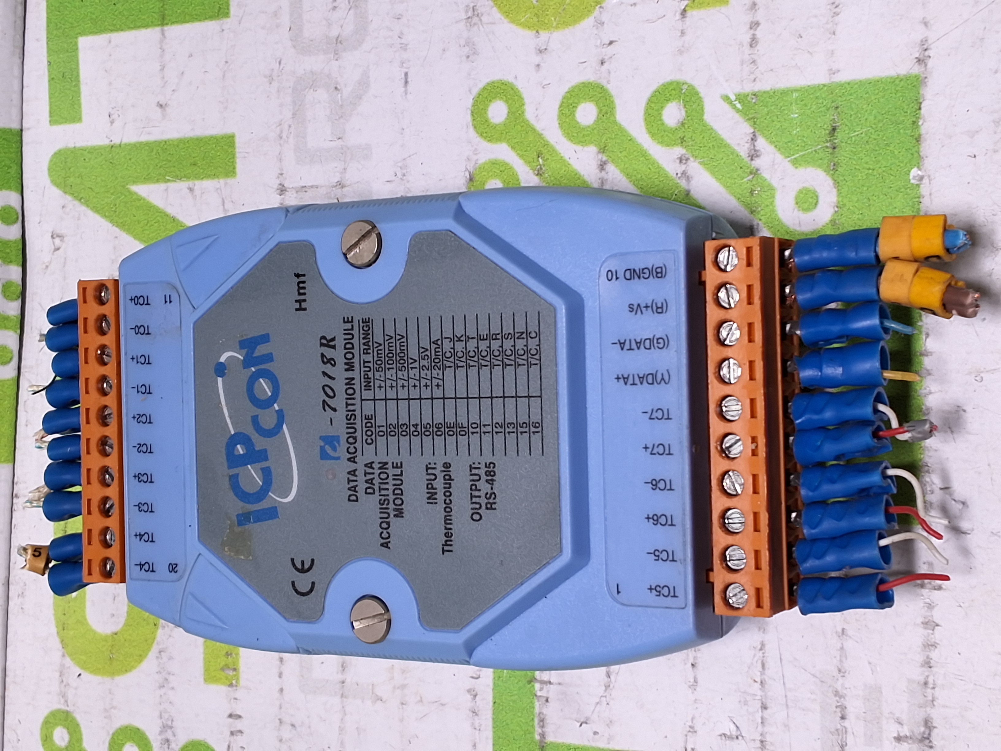 Used ICP CON I-7018R 8 CHANNEL VOLTAGE CURRENT THRERMOCOUPLE MODULE
