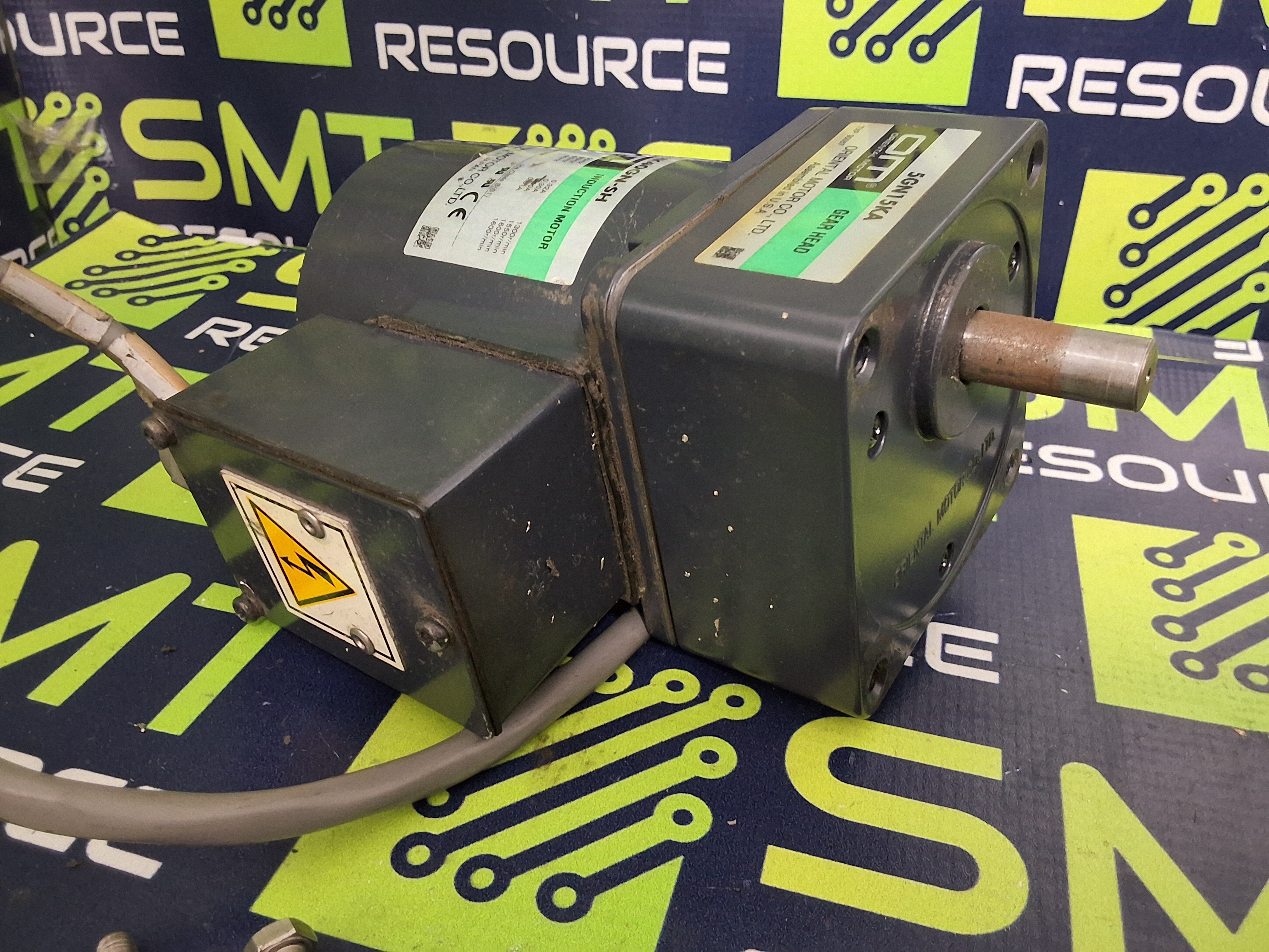 Used ORIENTAL MOTOR 5IK40GN-SH INDUCTION MOTOR WITH 5GN15KA GEAR HEAD