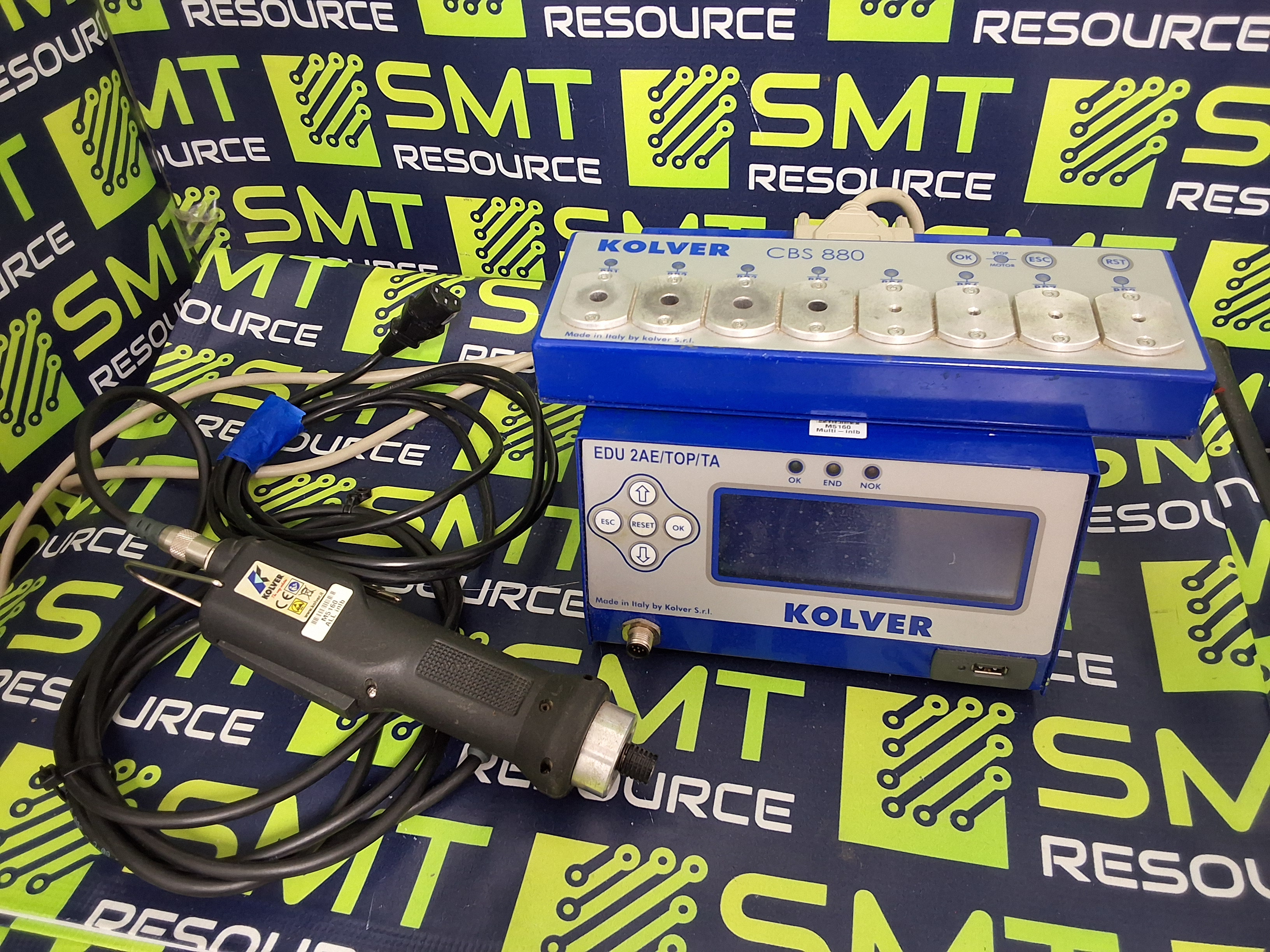 Used KOLVER EDU 2AE/TOP/TA POWER SUPPLY WITH KOLVER CBS 880 & KOLVER PLUTO 3D/TA ELECTRIC TORQUE SCREWDRIVER