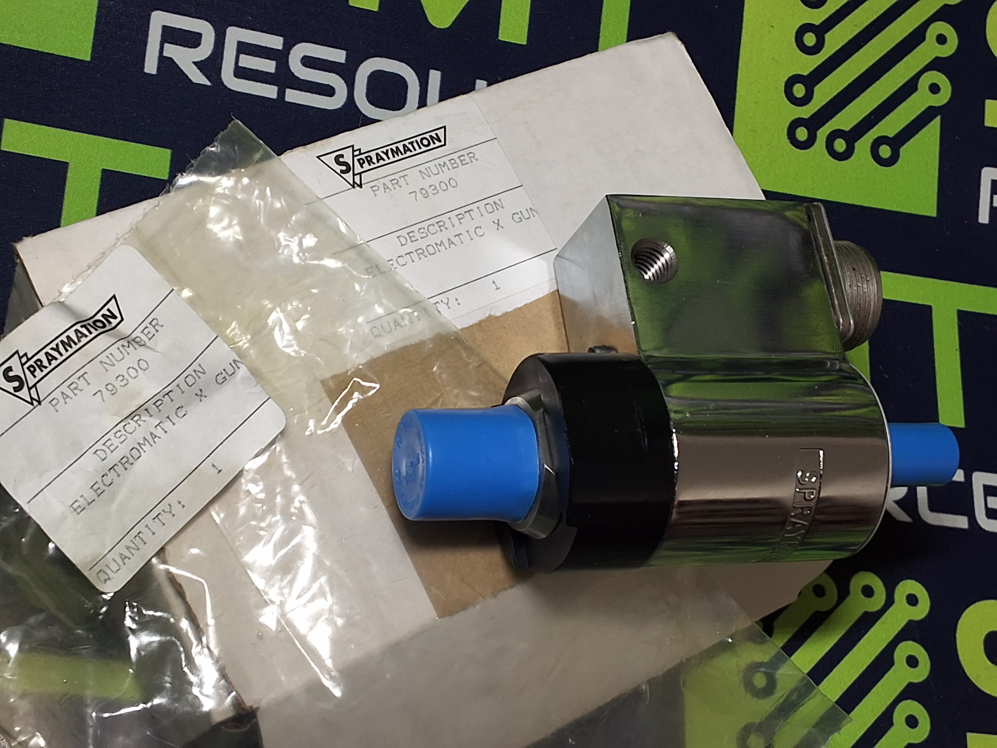 SPRAYMATION INC. 79300 ELECTROMATIC X GUN HOT MELT APPLICATOR HEAD 115VAC 60Hz - BRAND NEW