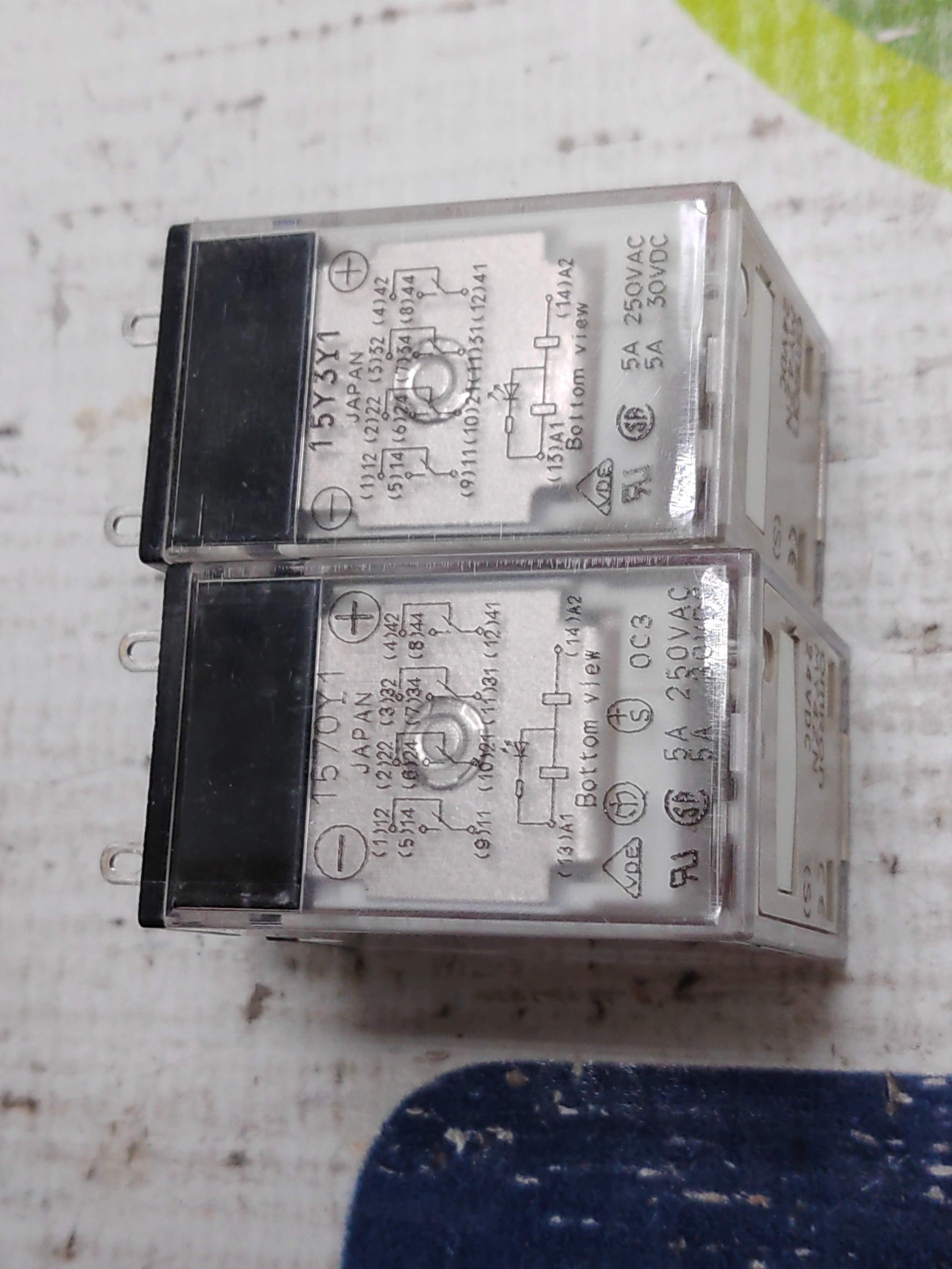 OMRON MY4ZN 10085 24VDC RELAY- LOT OF 2 UNITS