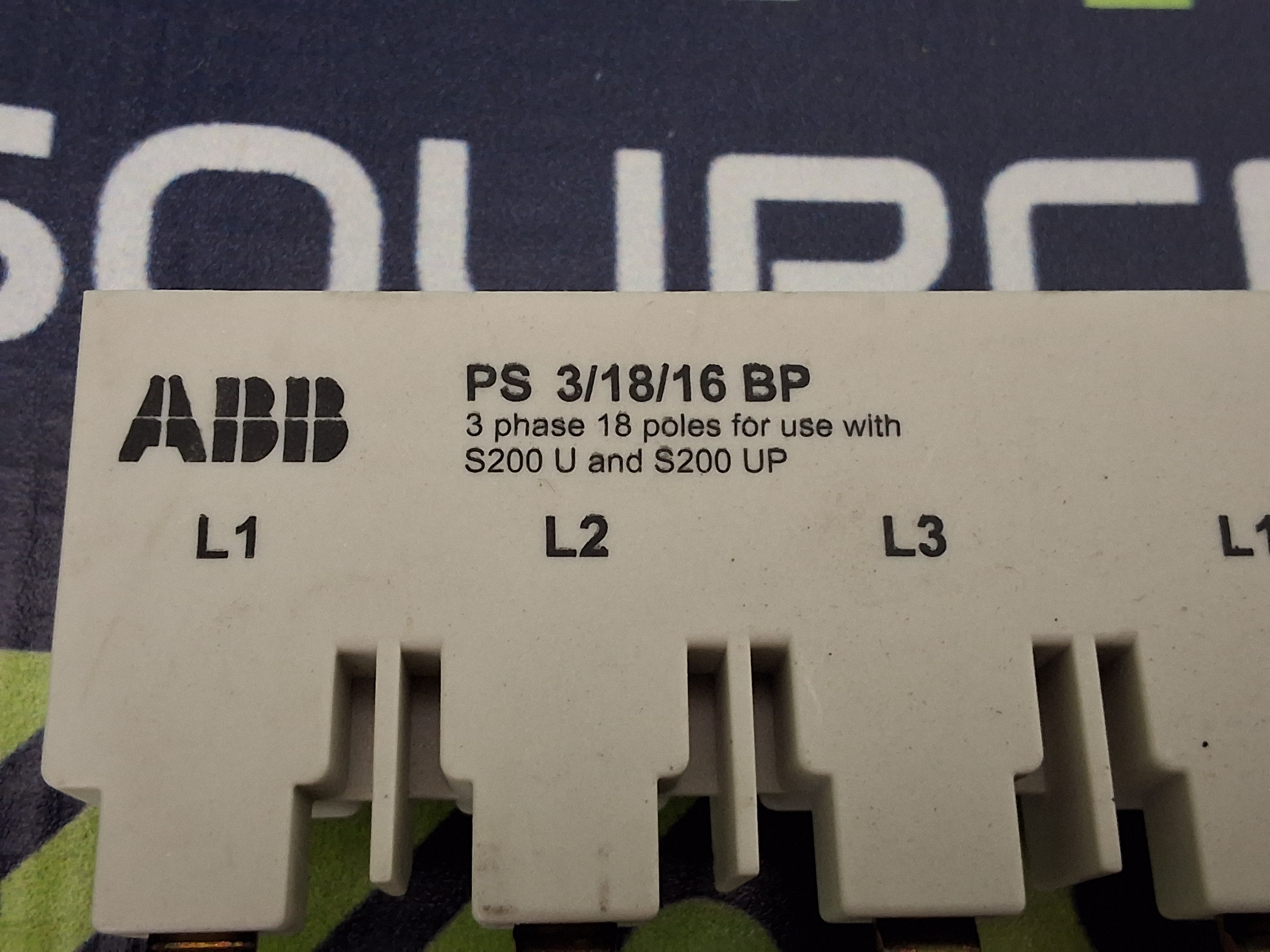 Used ABB PS 3/18/16 BP 3-PHASE BUSBAR 18 POLES