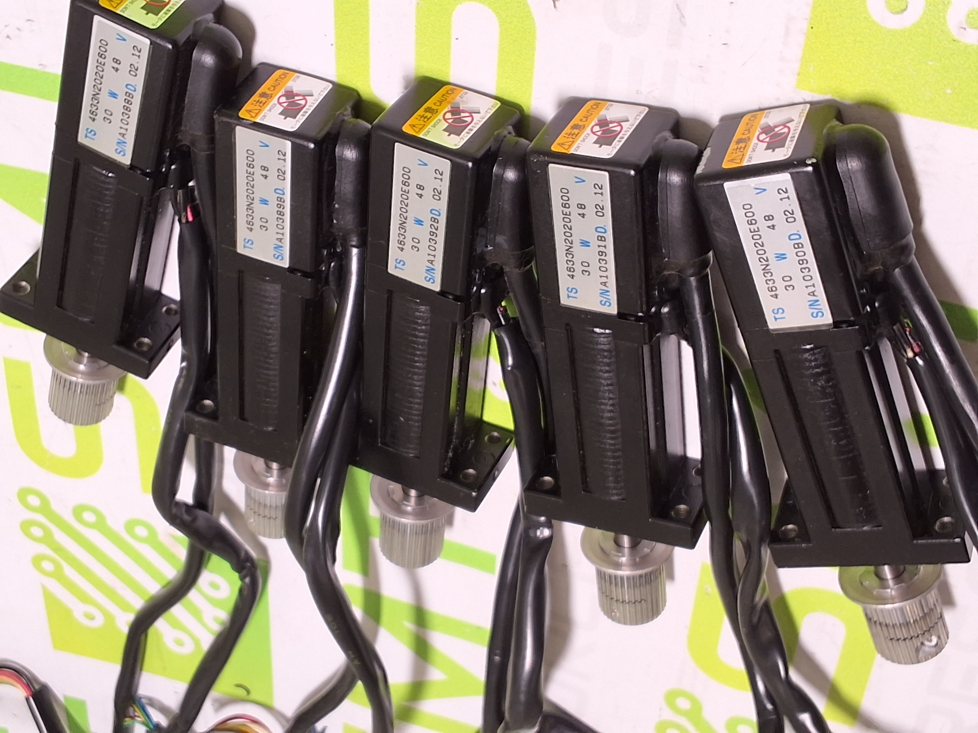 Used TAMAGAWA JUKI 4633N2020E600 SERVO MOTOR 30W 48V