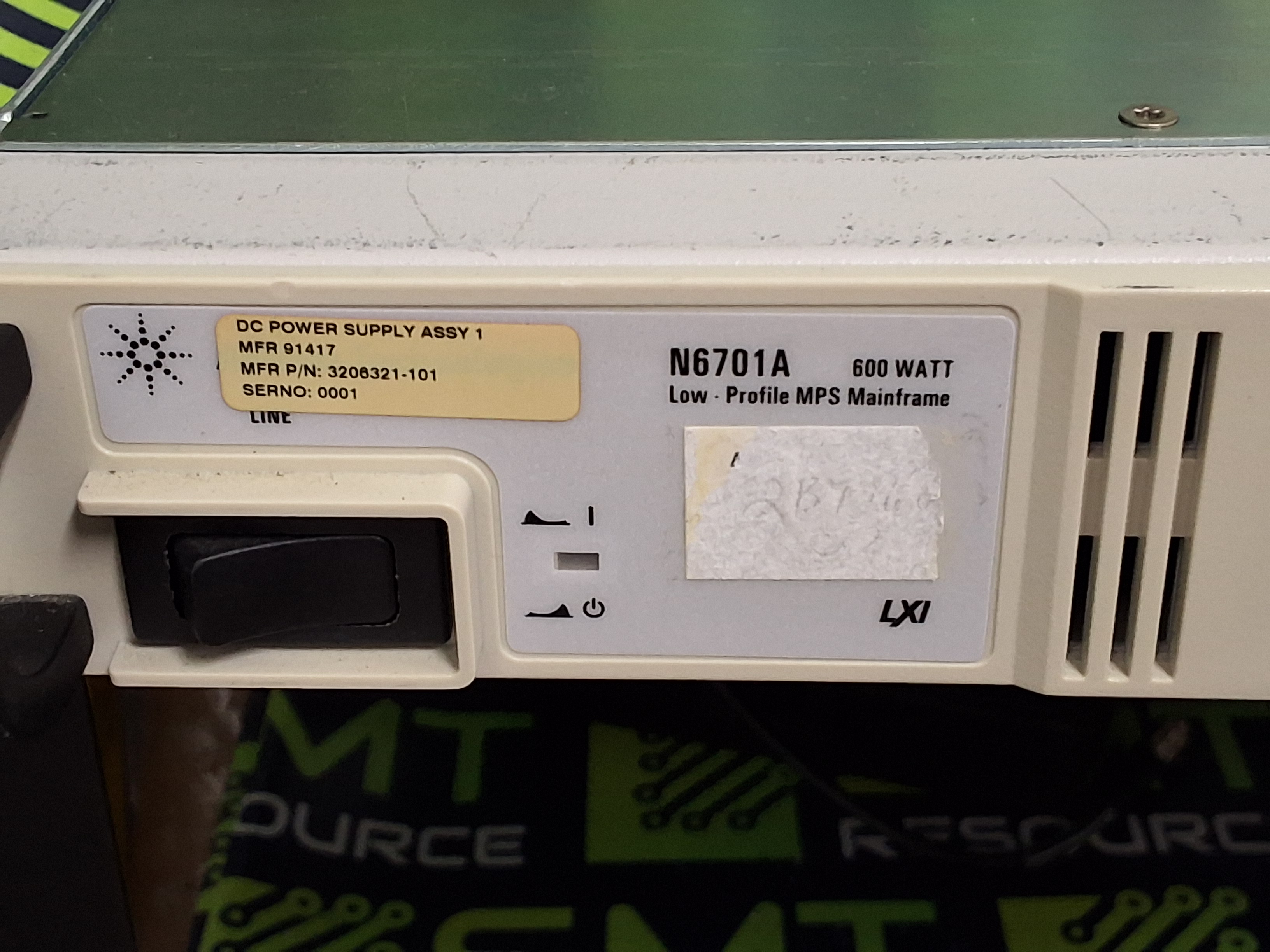 Used AGILENT N6701A LOW-PROFILE MPS MODULAR DC POWER SUPPLY MAINFRAME 600W - PARTS ONLY