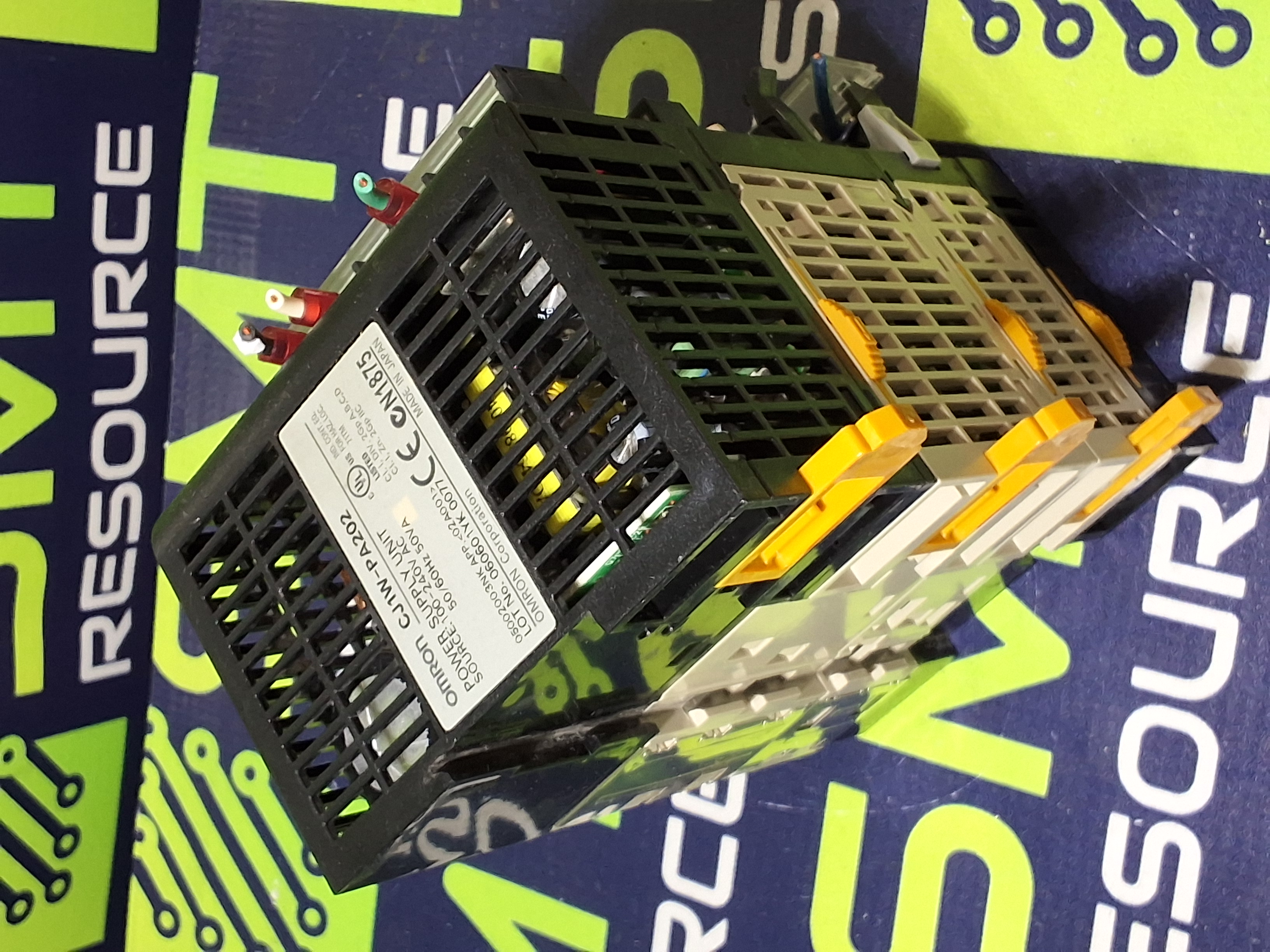 Used OMRON SYSMAC CJ1M CPU22 PLC WITH OMRON CJ1W-PA202 POWER SUPPLY