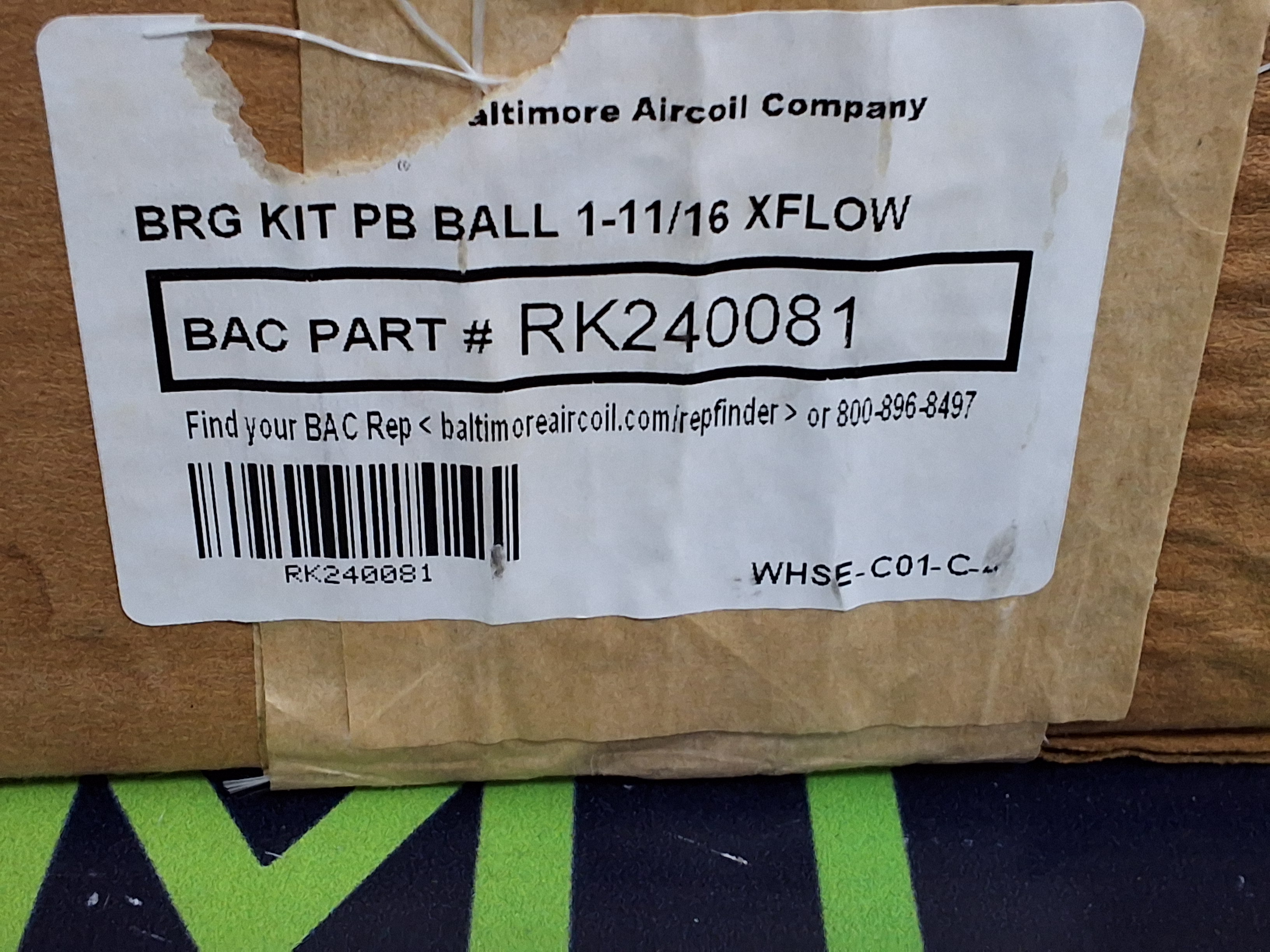 Used BALTIMORE AIR COIL RK240081 PILLOW BLOCK BEARING KIT 