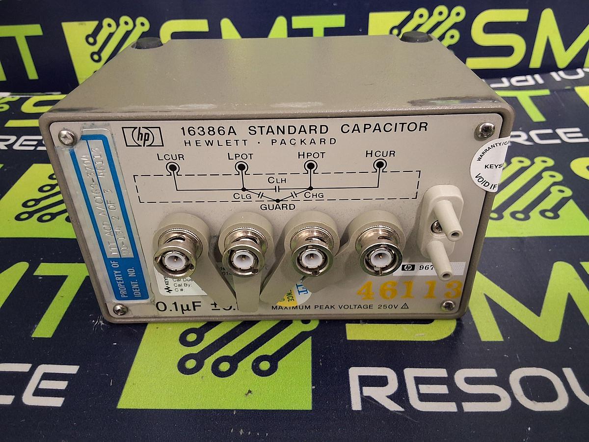 Used HP HEWLETT PACKARD 16386A STANDARD CAPACITOR 0.01 µF ±0.1% 250V
