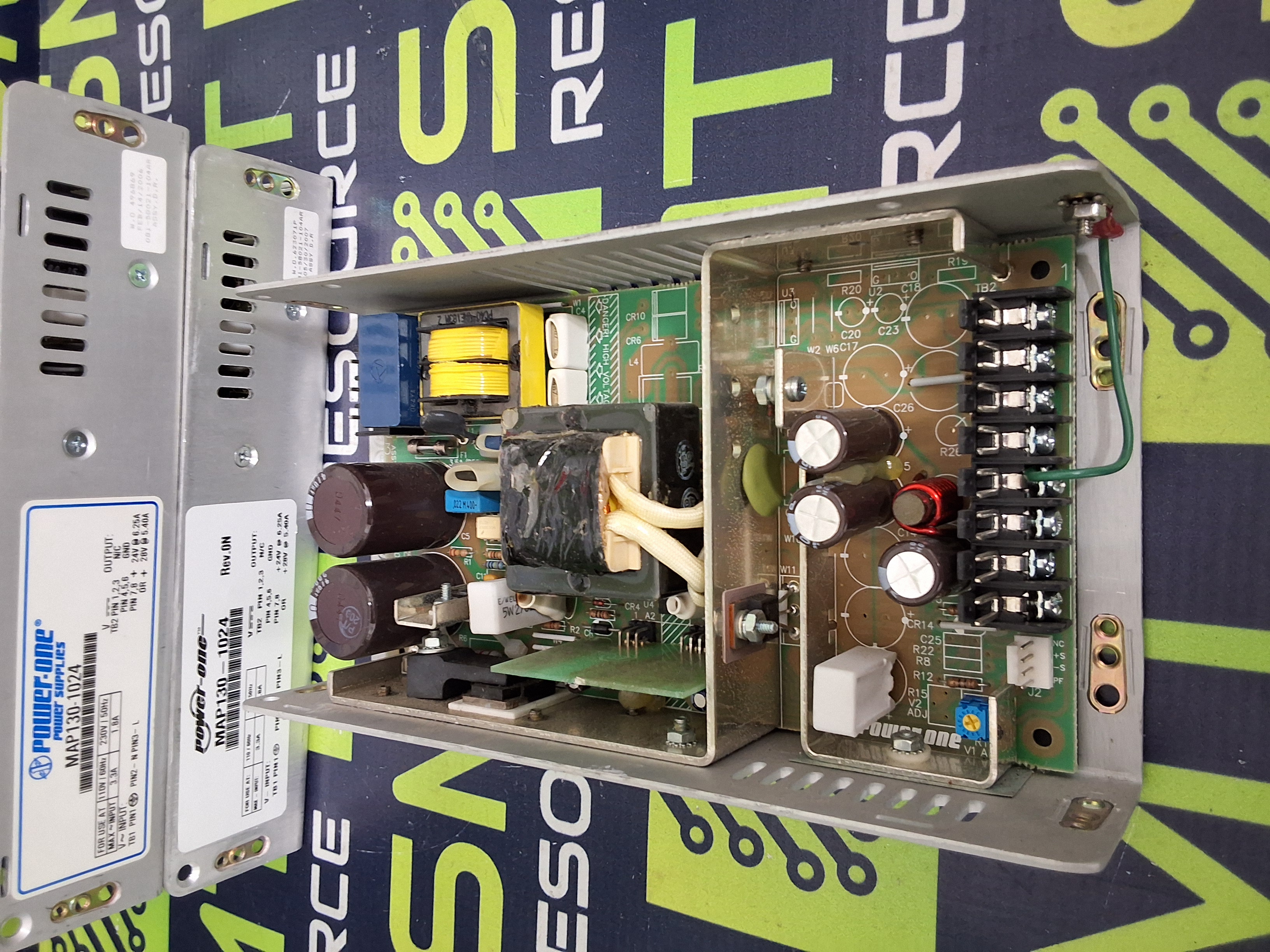 Used POWER-ONE MAP130-1024 POWER SUPPLY 1.8/3.3AMP 110/230VAC 24VDC 50/60Hz