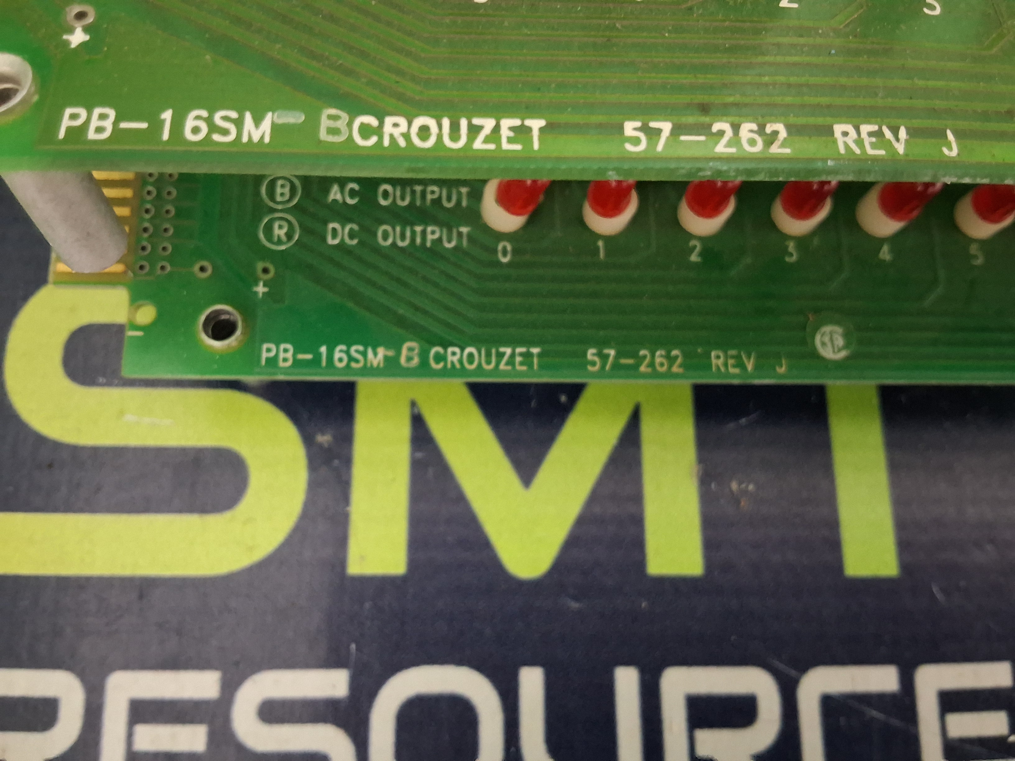 Used CROUZET 57-262 REV J PB-16SM POSITION I/O RACK