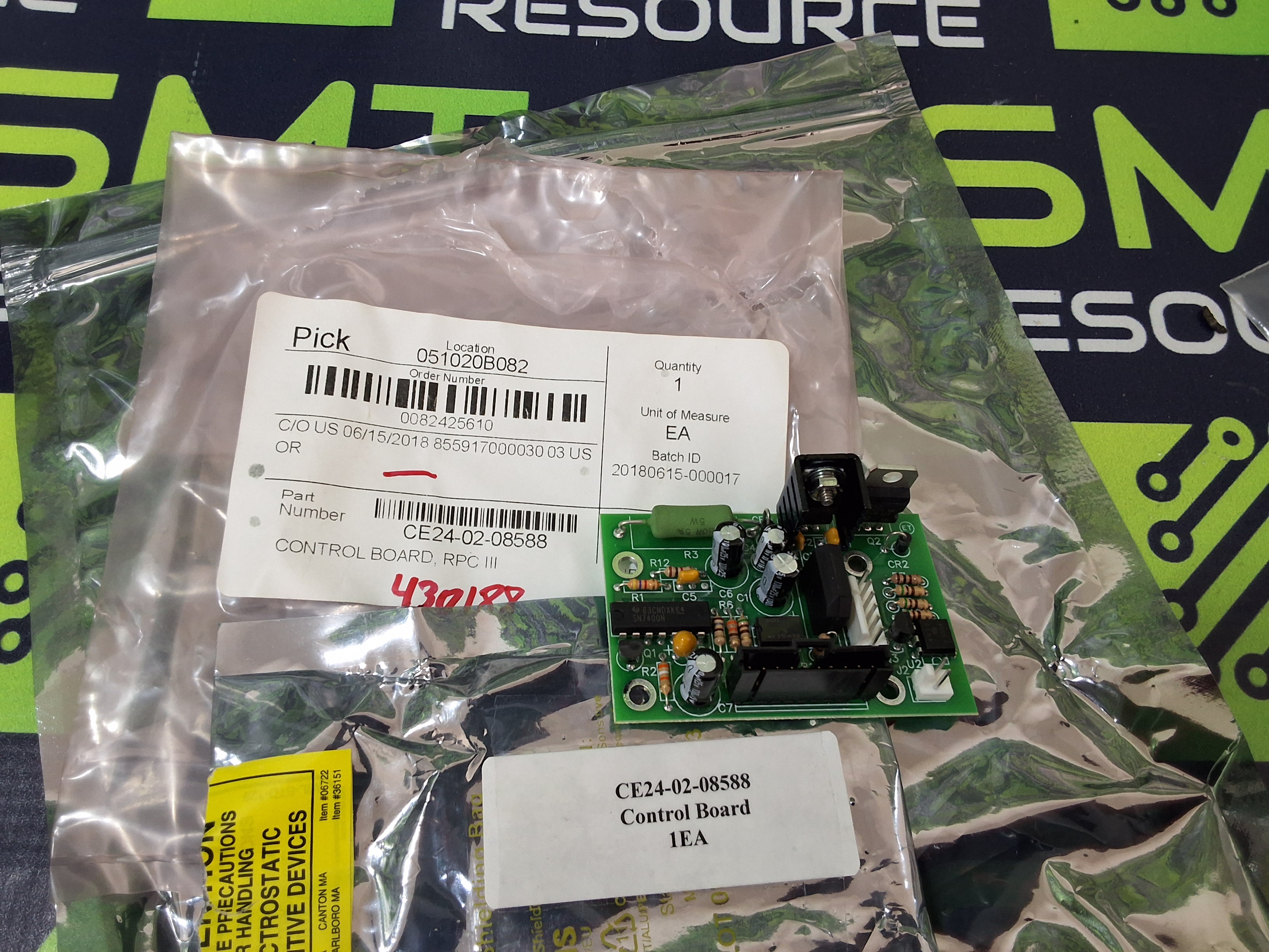 UNIVERSAL INSTRUMENTS CE24-02-08588 RPC CONTROL BOARD - NEW