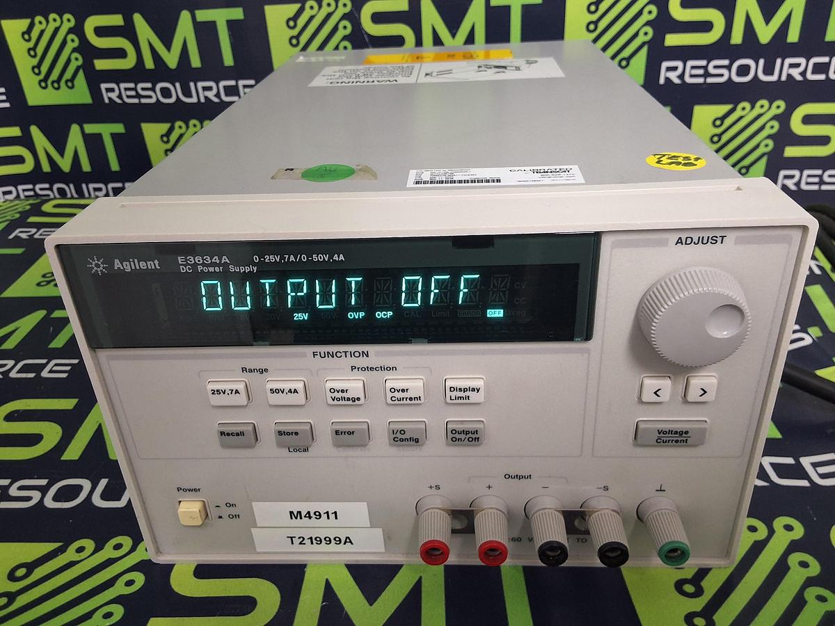 Used AGILENT E3634A DC POWER SUPPLY 0-25V 7A/0-50V 4A - TESTED & WORKING
