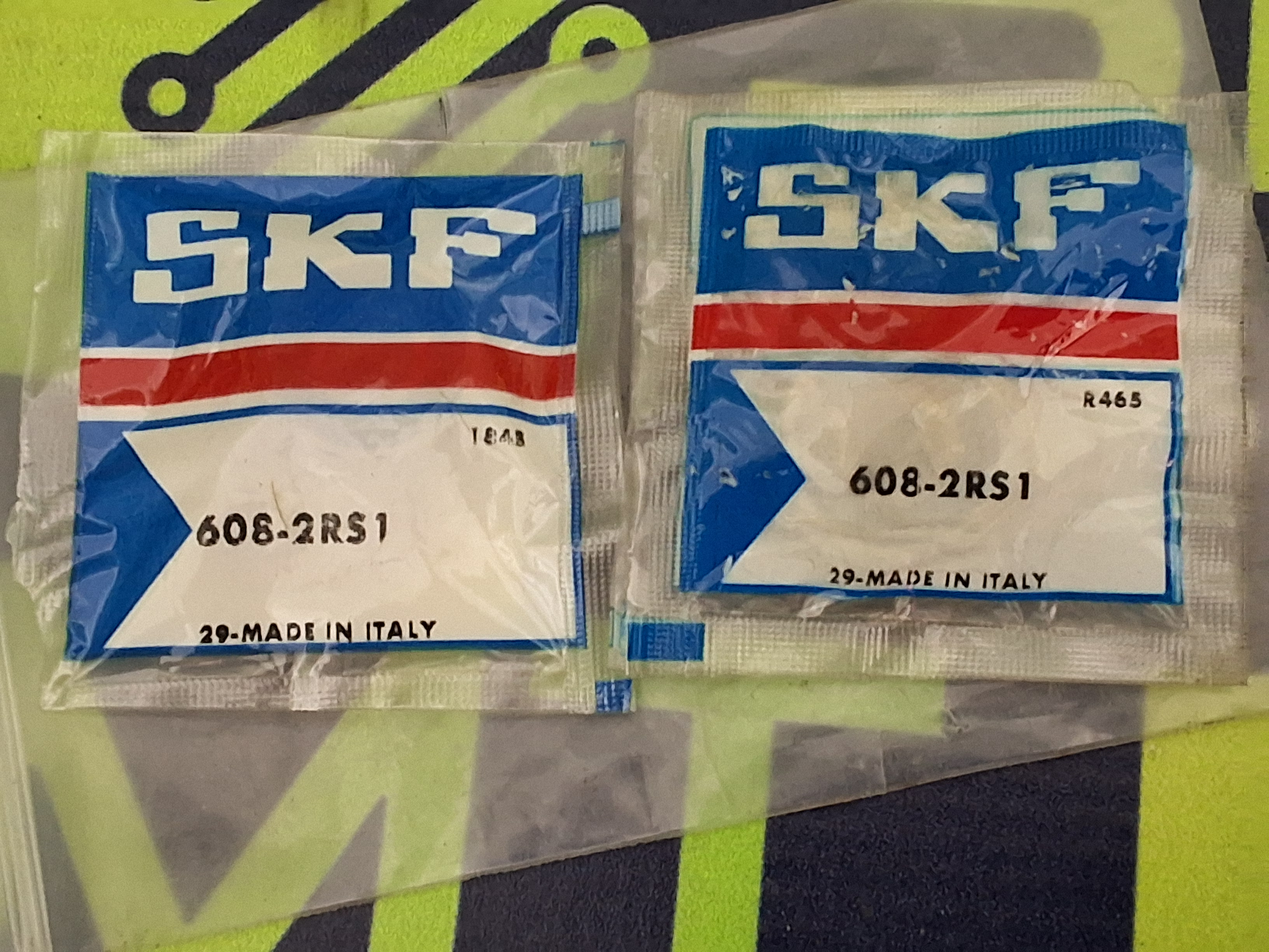 SKF 608-2RS1 SINGLE-ROW DEEP GROOVE BALL BEARING - LOT OF 2 - BRAND NEW