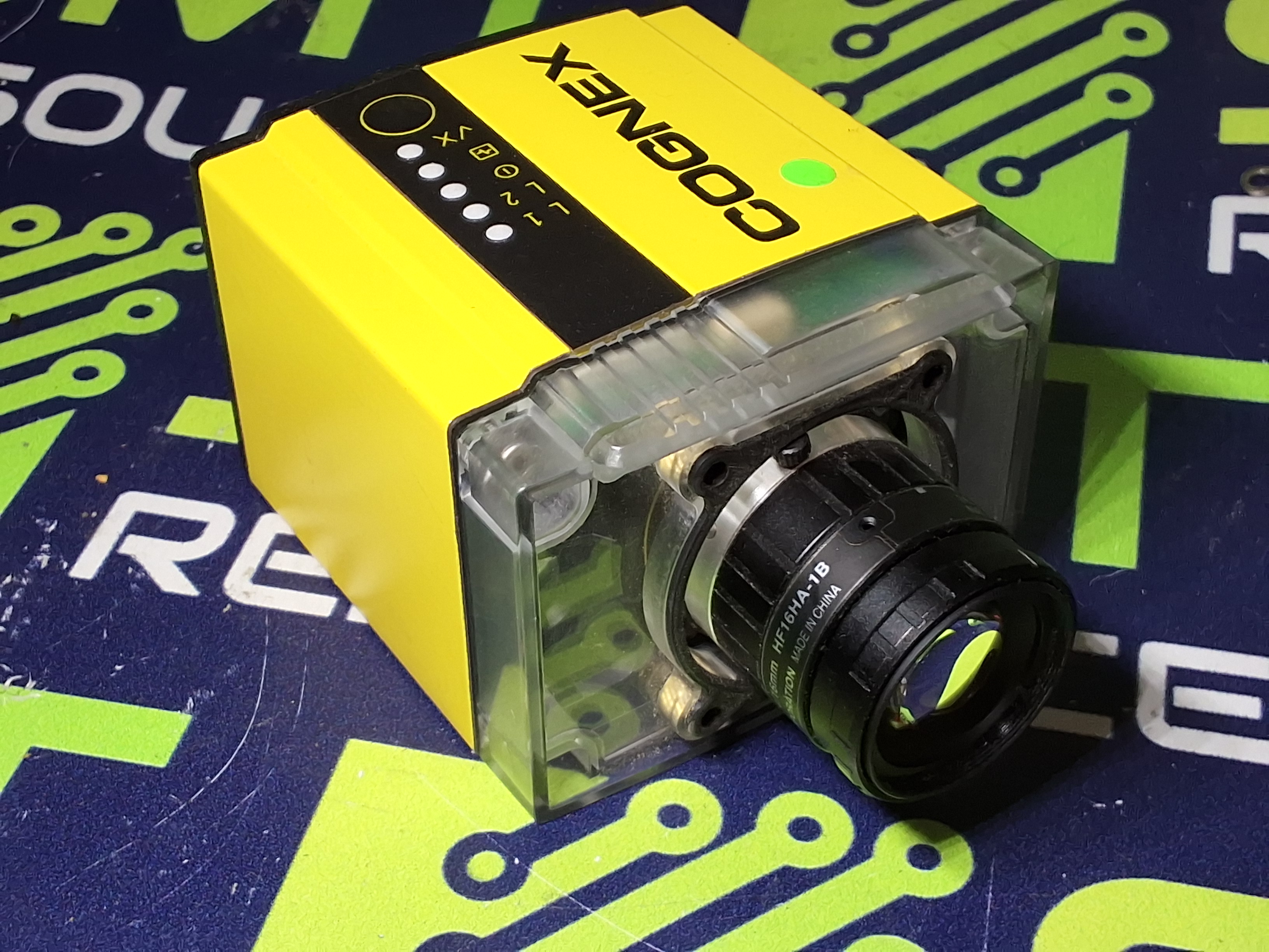 Used COGNEX 821-0071-1R D BARCODE SCANNER WITH FUJINON HF16HA-1B