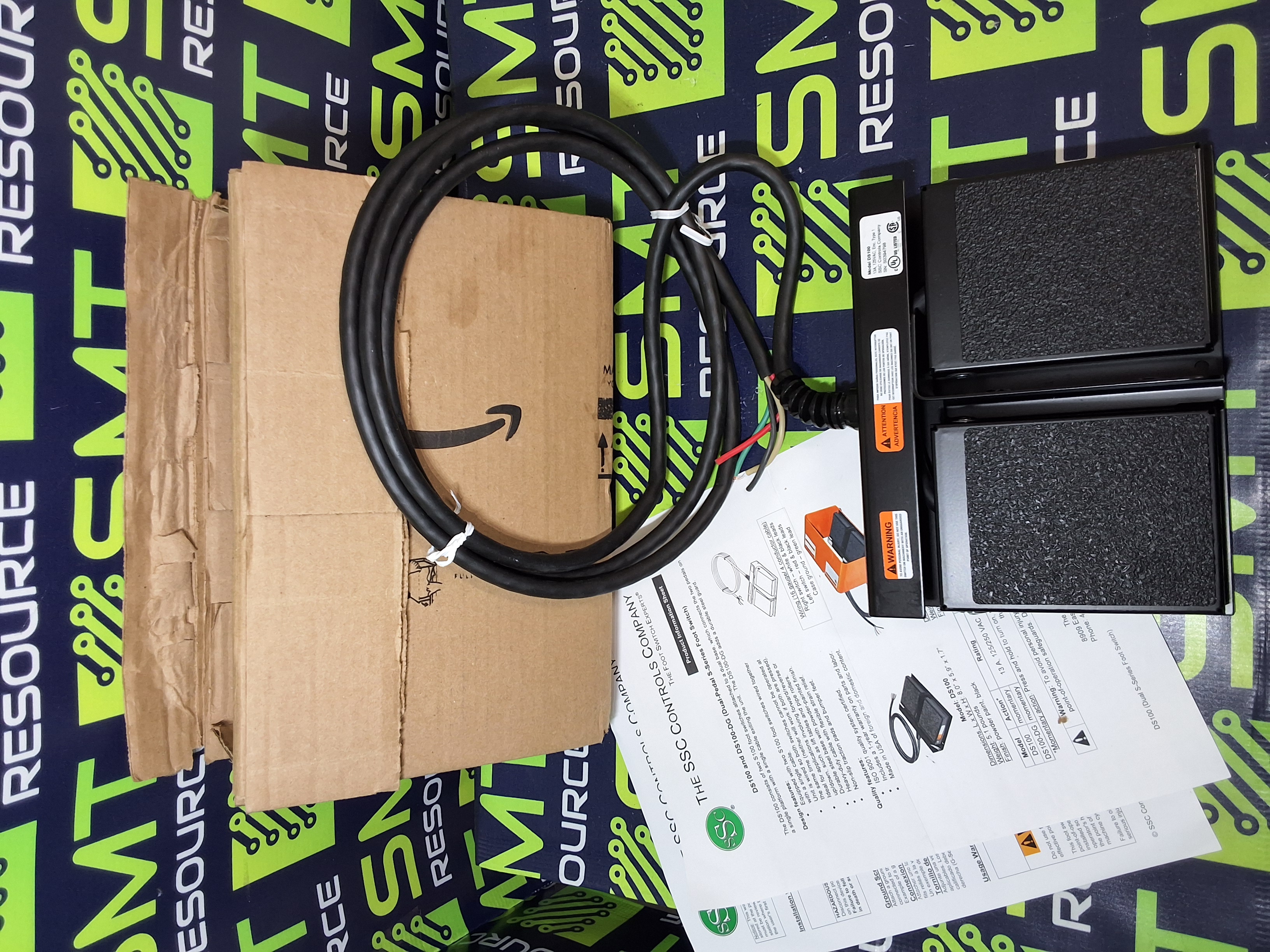 SSC SCONTROLS DS100 DUAL FOOT SWITCH WITH CABLE - BRAND NEW