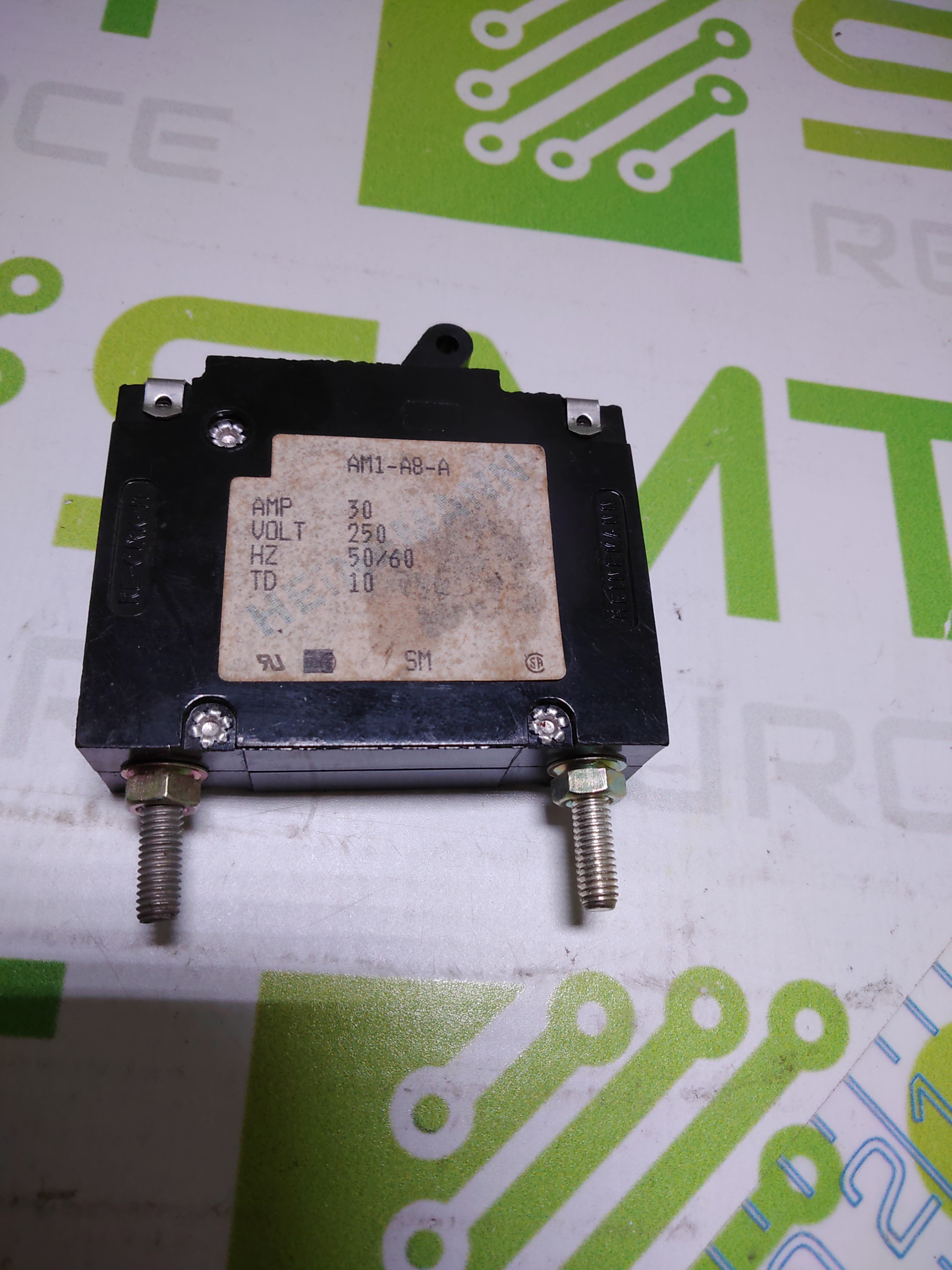 Used EATON HEINEMANN AM1-A8-A CIRCUIT BREAKER 30 AMP