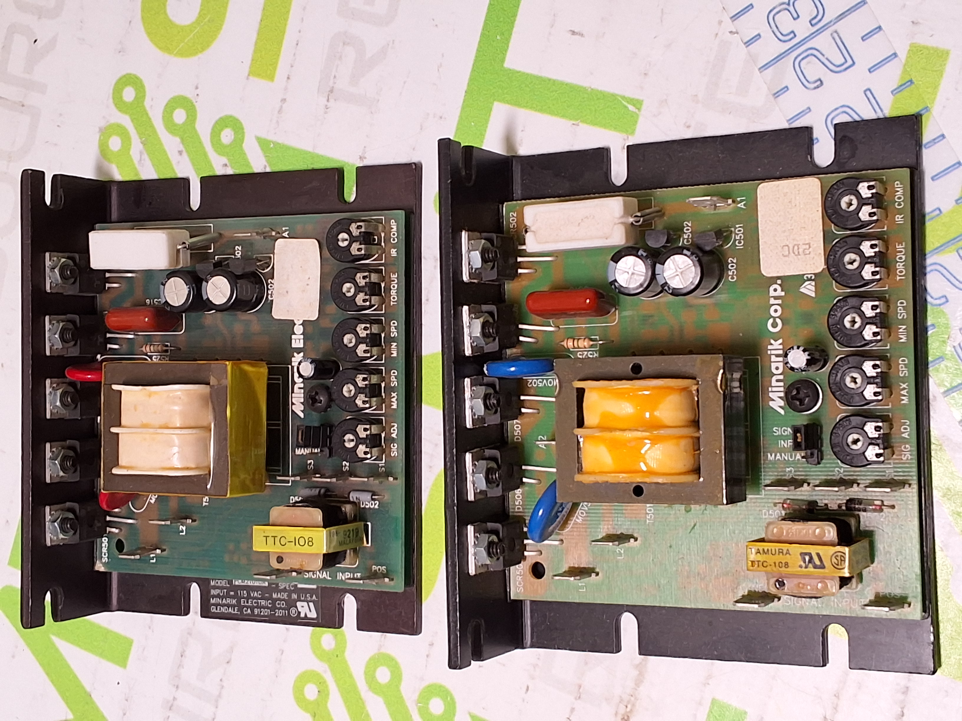 Used MINARIK CORP. PCM21010A DC MOTOR CONTROL BOARD