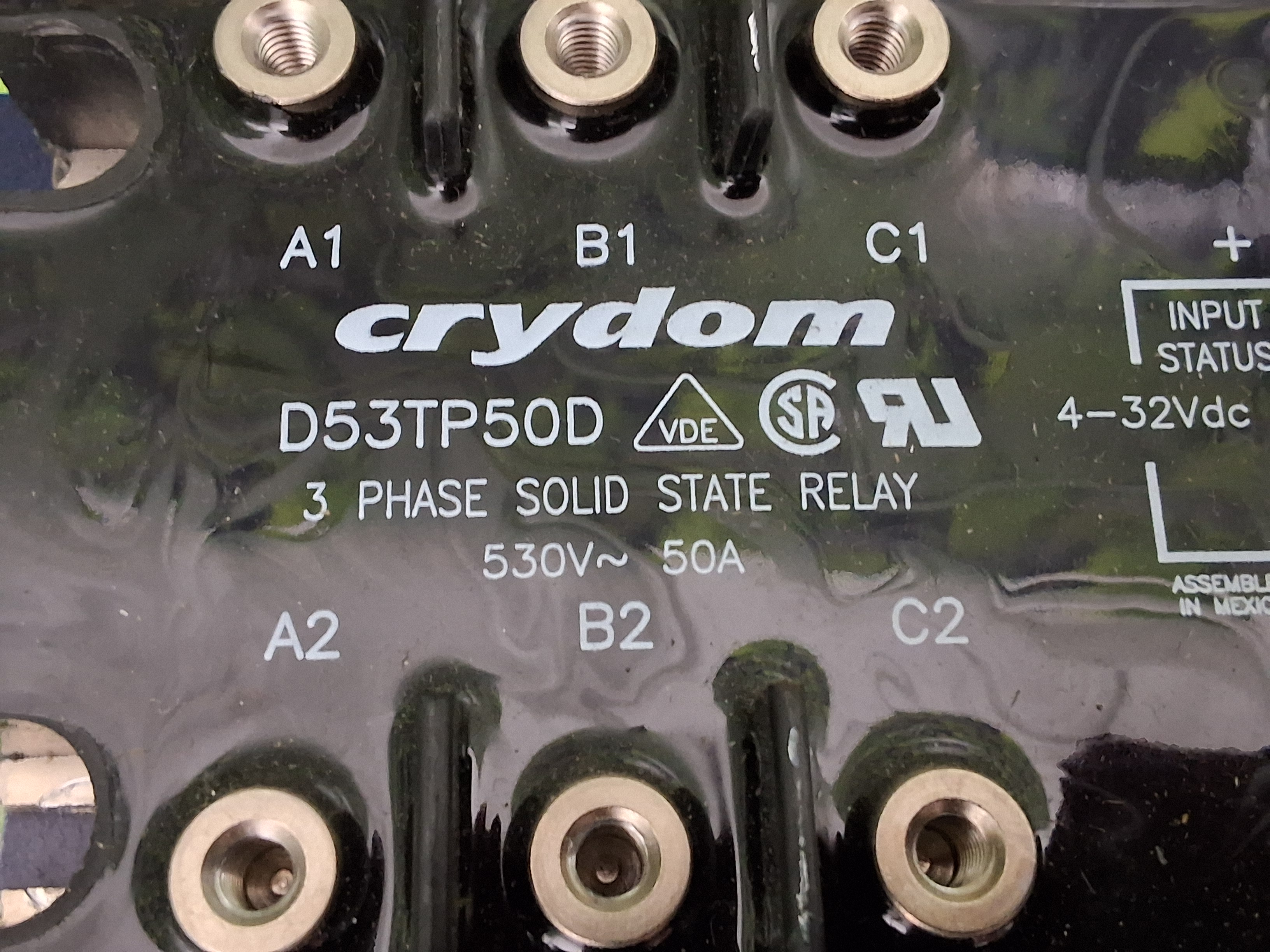 Used CRYDOM D53TP50D SOLID STATE RELAY 3-PHASE 530V 50A