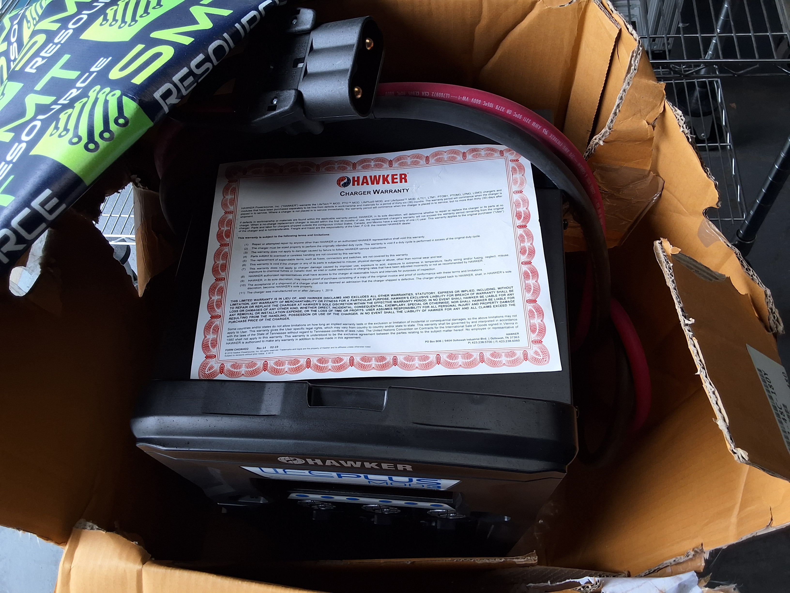 Used HAWKER LPM3-48C-180Y LIFE PLUS MOD 3 BATTERY CHARGER - BRAND NEW/OPEN BOX