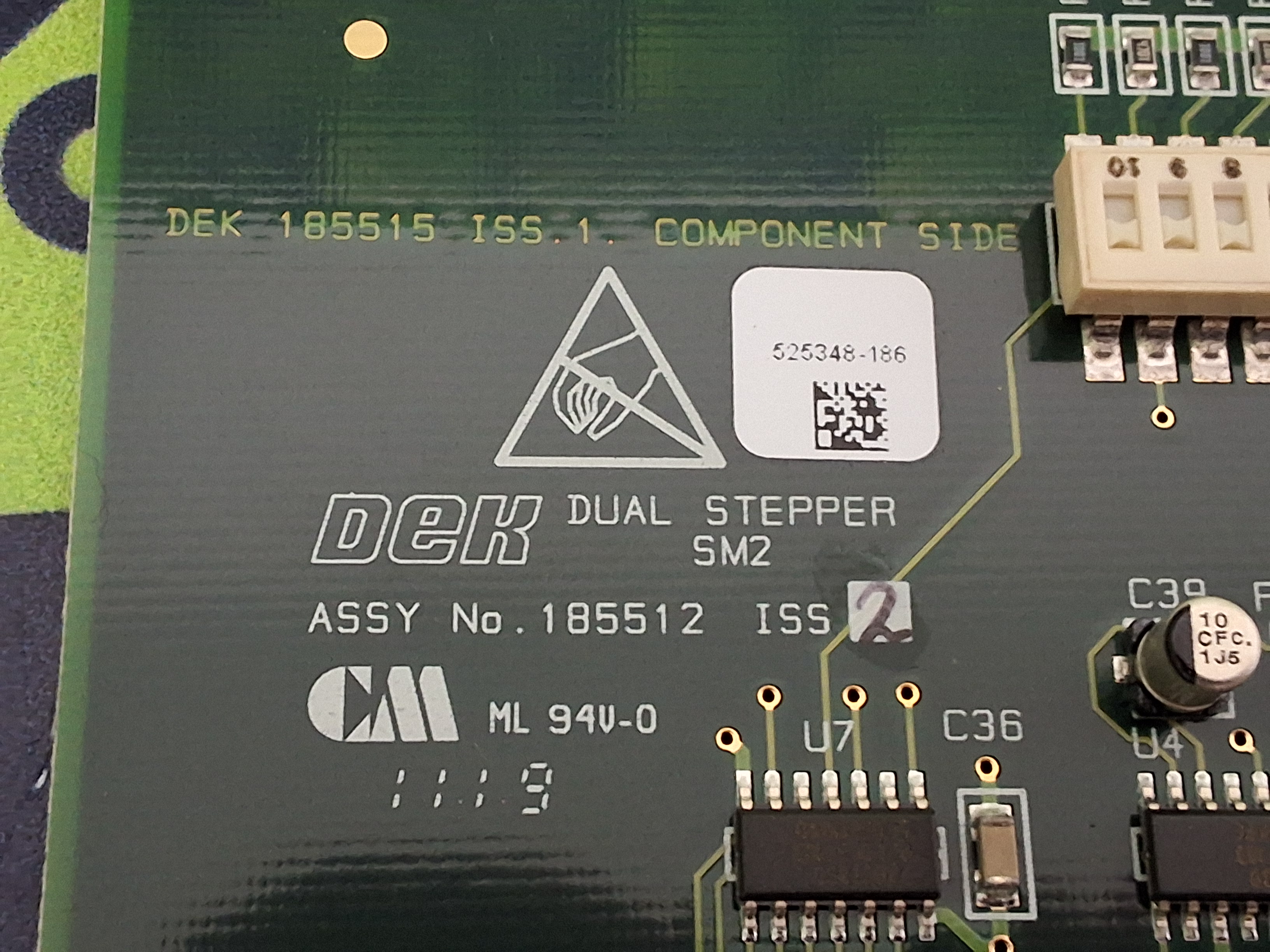 Used DEK 185512 DUAL STEPPER SM2 BOARD