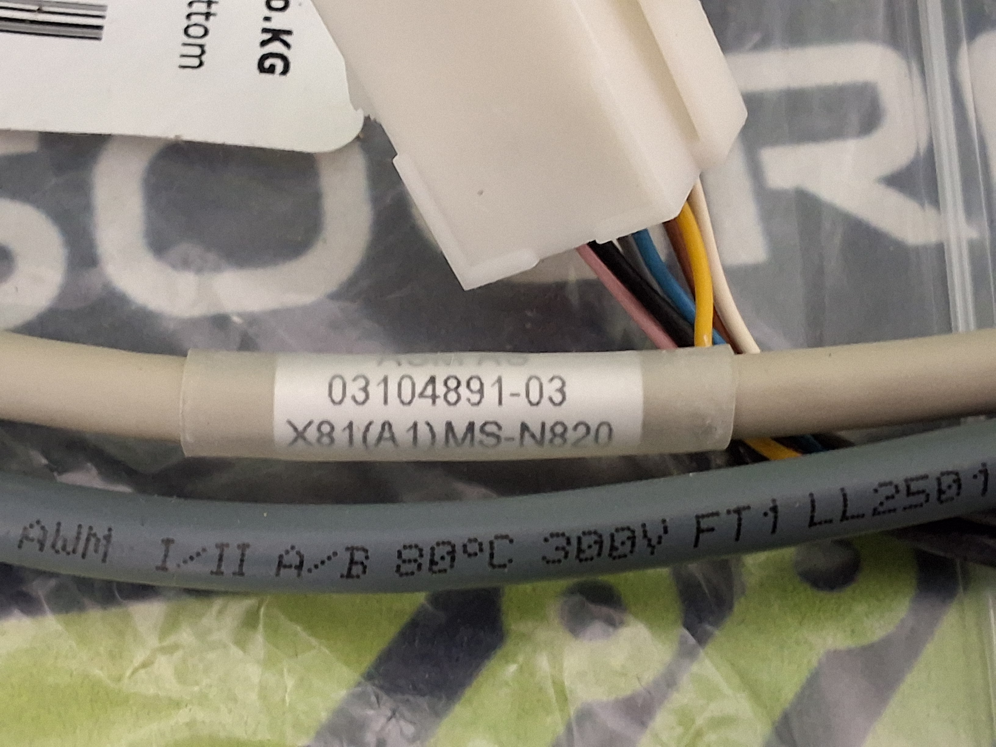 ASM ASSEMBLY SYSTEMS 03104891-03 SCANNER CABLE / Cable BC scanner Lector-620 lane 1 bottom - BRAND NEW