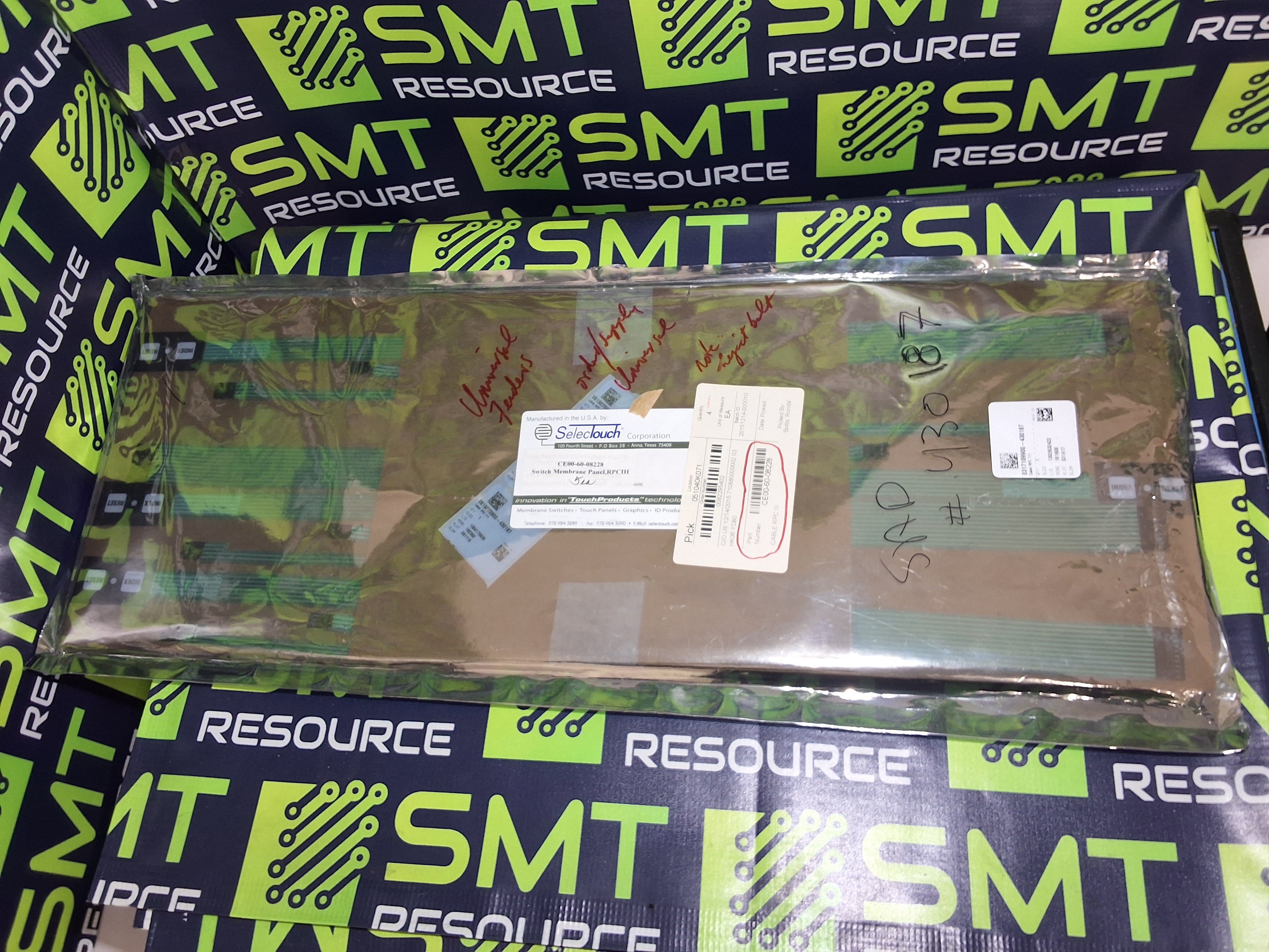 UNIVERSAL INSTRUMENTS CE00-60-08228 FEEDER SWITCH MEMBRANE PANEL CABLE RPC III - BRAND NEW