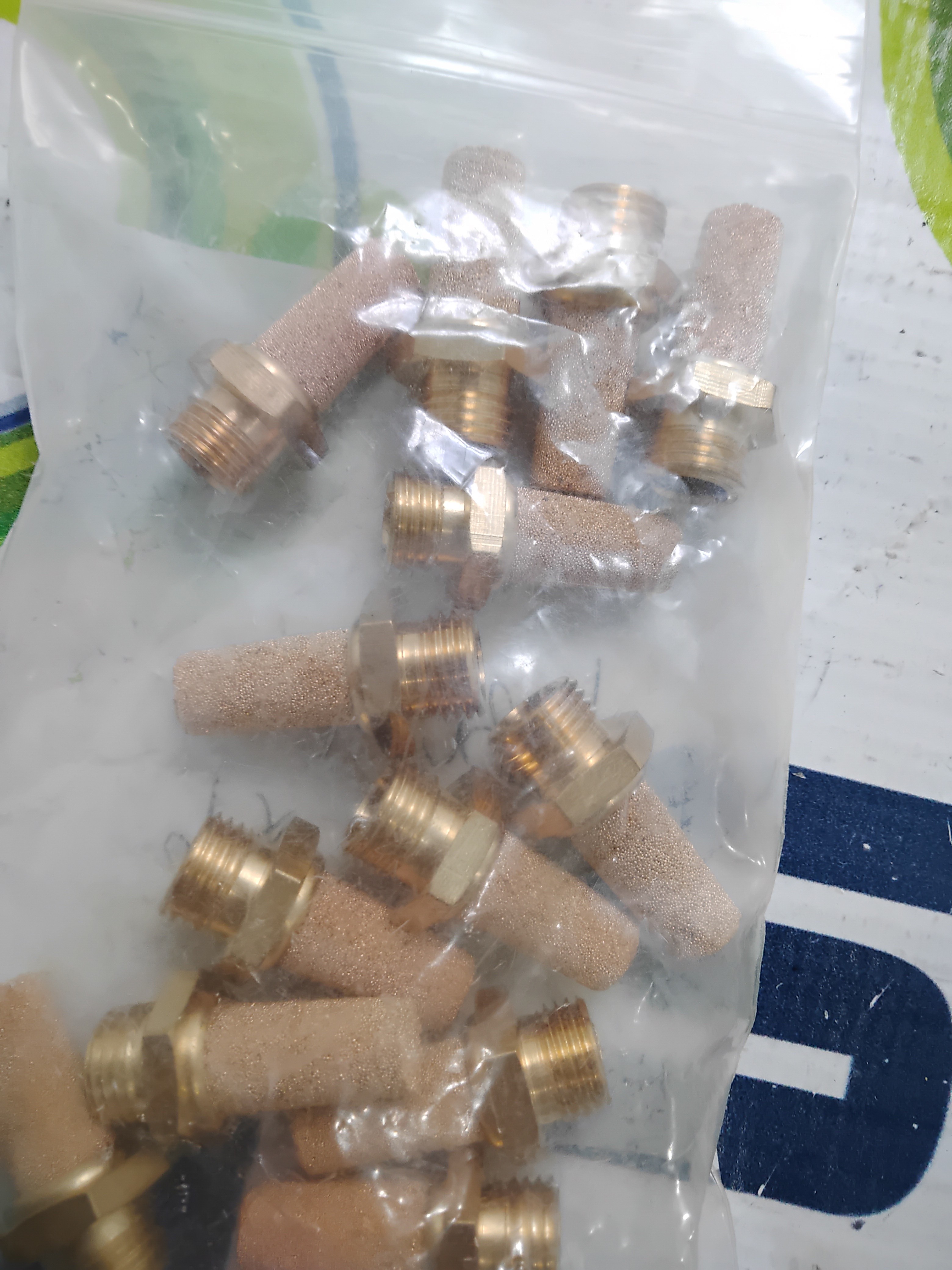 PNEUMATIC BRASS EXHAUST MUFFLER FILTER 6B0148-PACK OF 13 UNITS