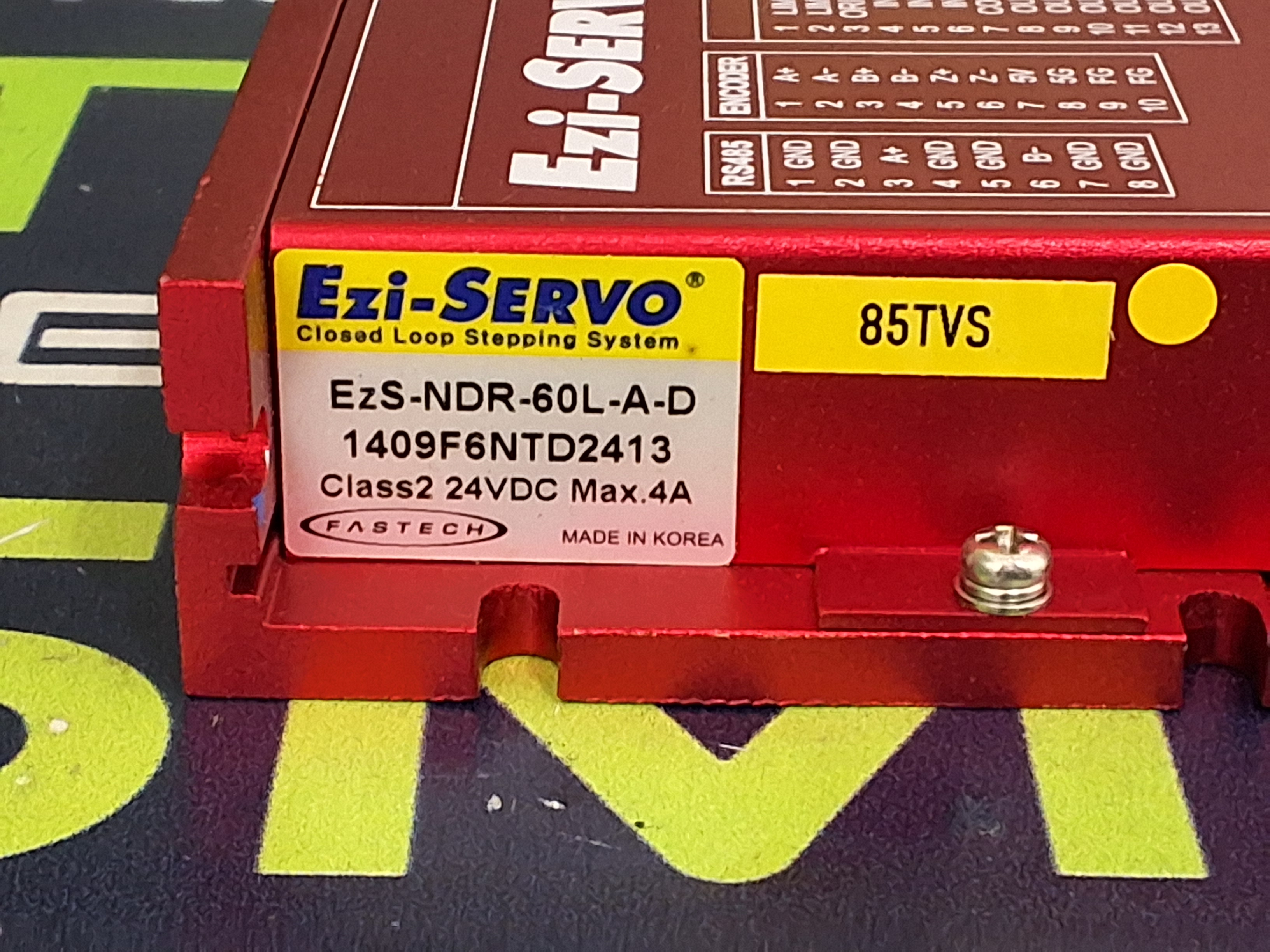 Used FASTECH EzS-NDR-60L-A-D Ezi-SERVO Plus-R CLOSED LOOP STEPPING SYSTEM 24VDC 4A