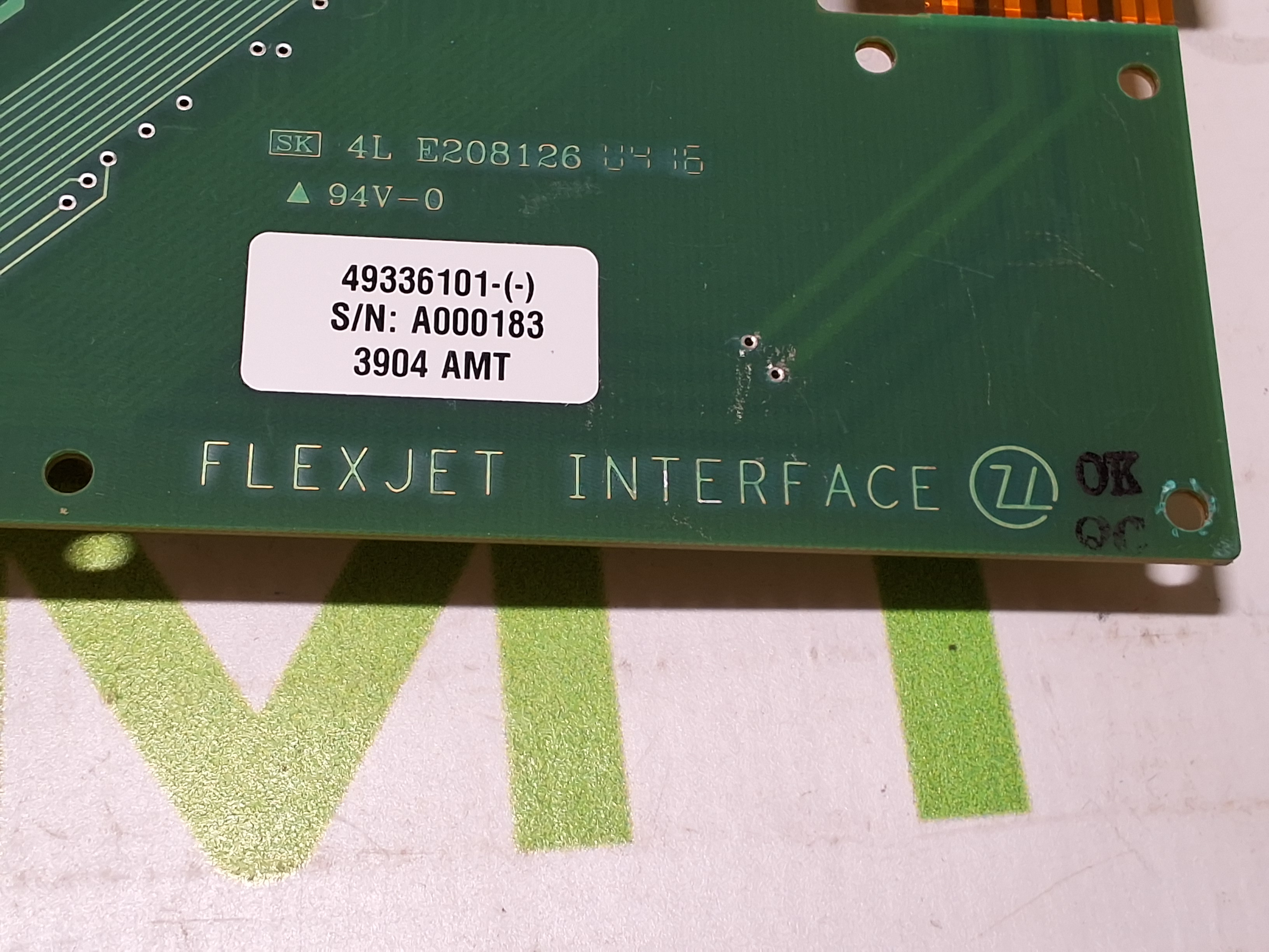 Used UNIVERSAL INSTRUMENTS 49336101 FLEXJET INTERFACE CARD