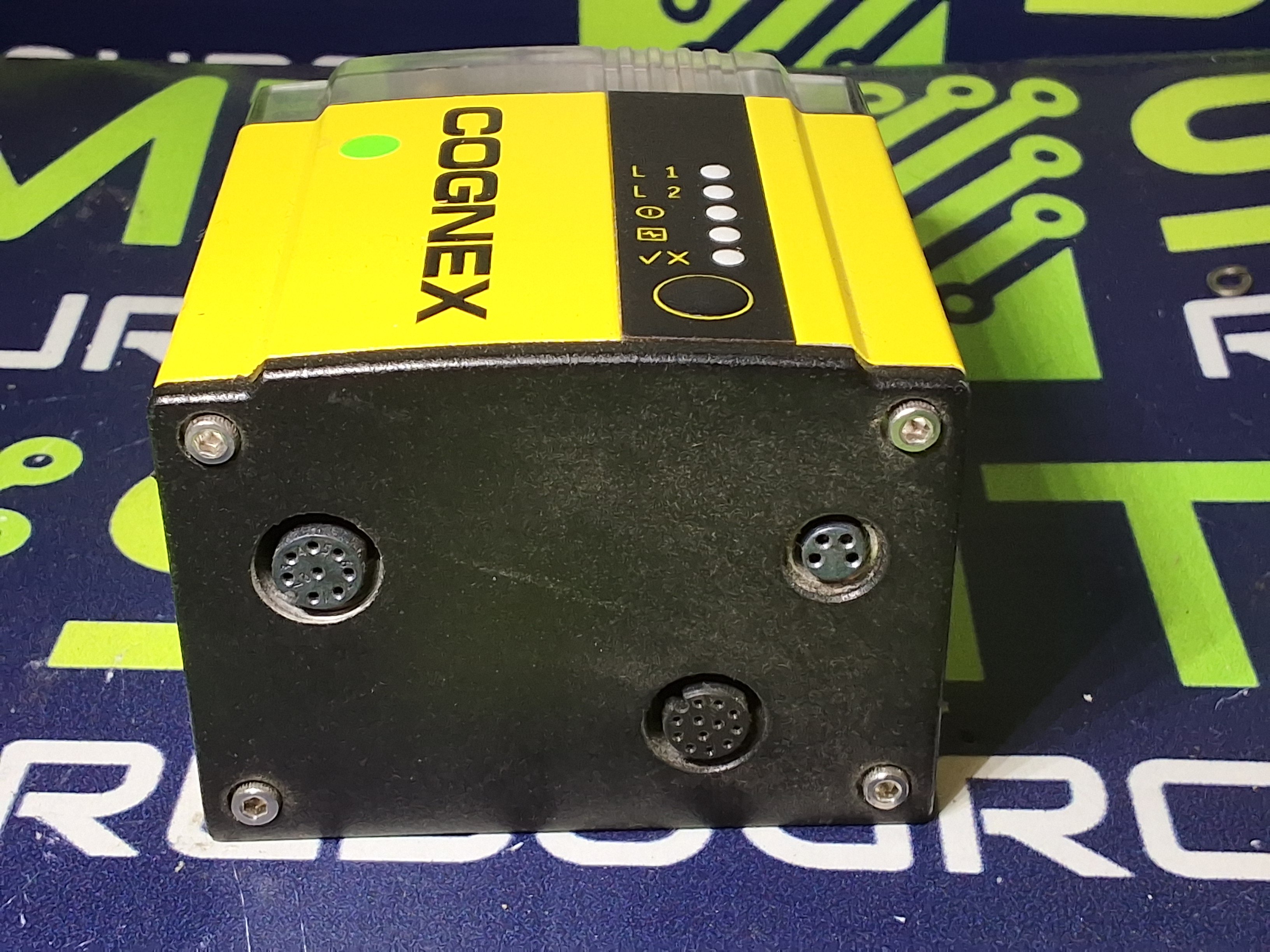 Used COGNEX 821-0071-1R D BARCODE SCANNER WITH FUJINON HF16HA-1B
