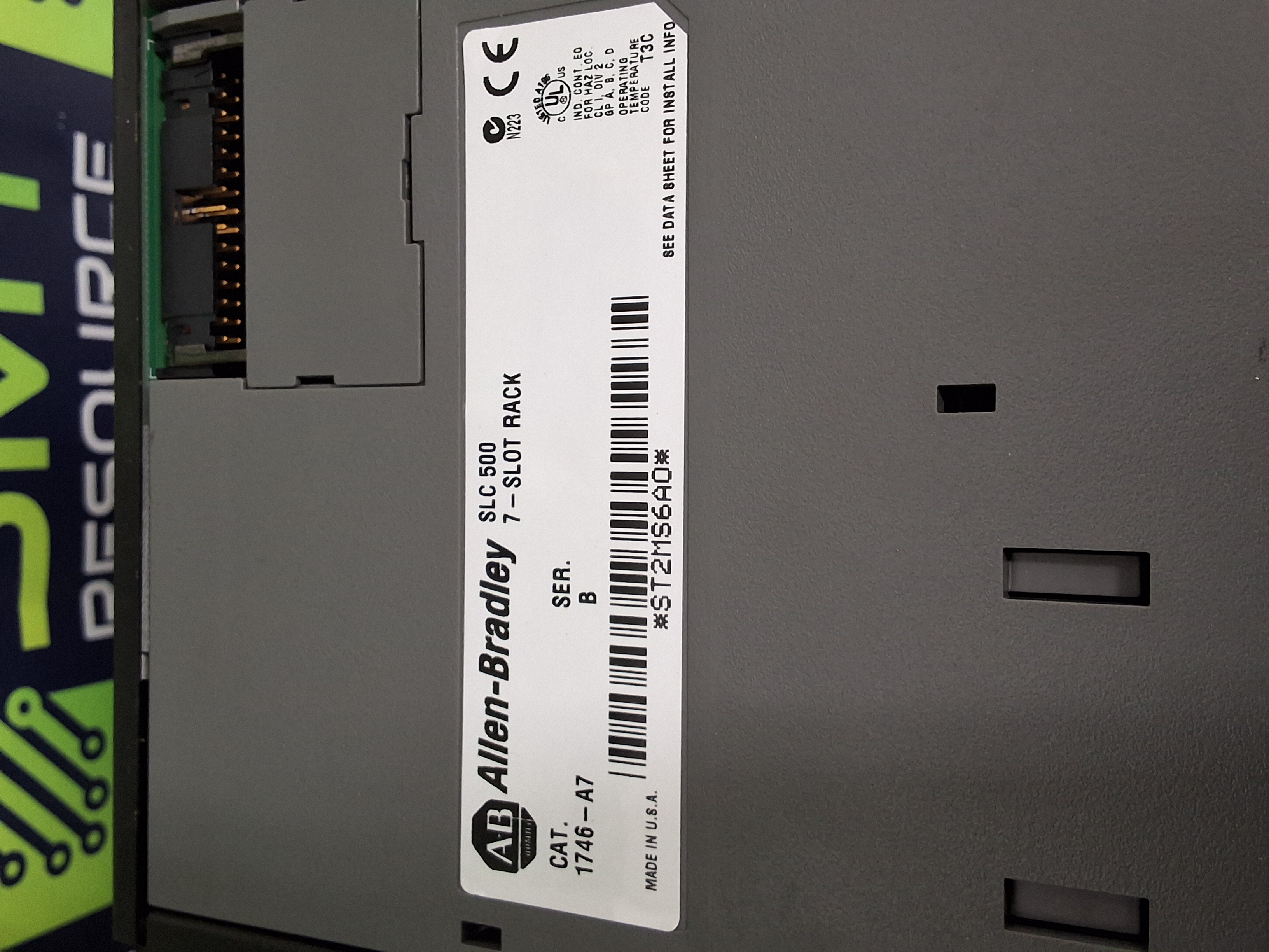 Used ALLEN BRADLEY SLC 500 7-SLOT RACK DC POWER SUPPLY SLC 5/03 CPU MODULE 1746-A7 WITH 2 KEYS